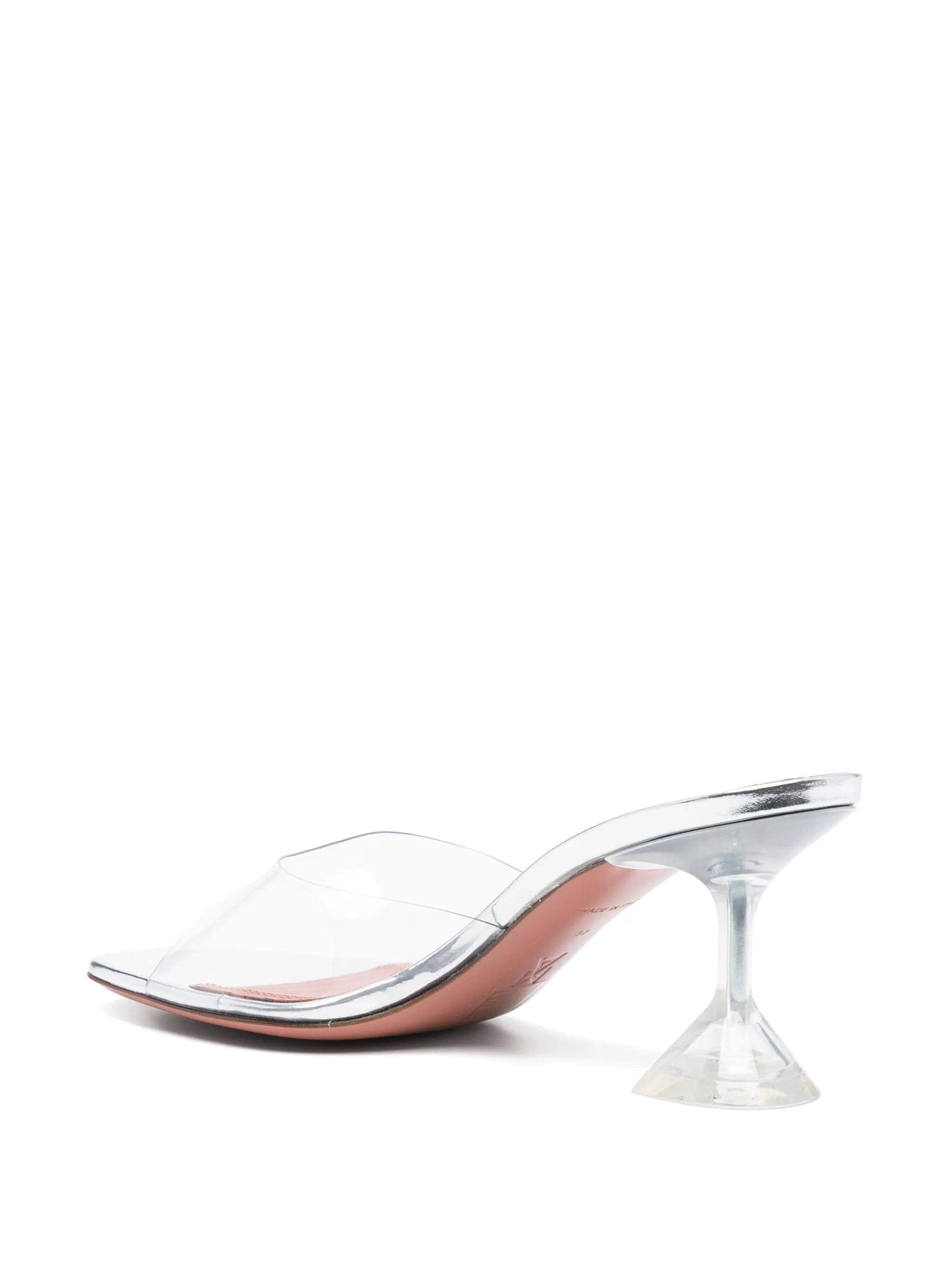 Amina Muaddi 70 mm Lupita Glass sandals