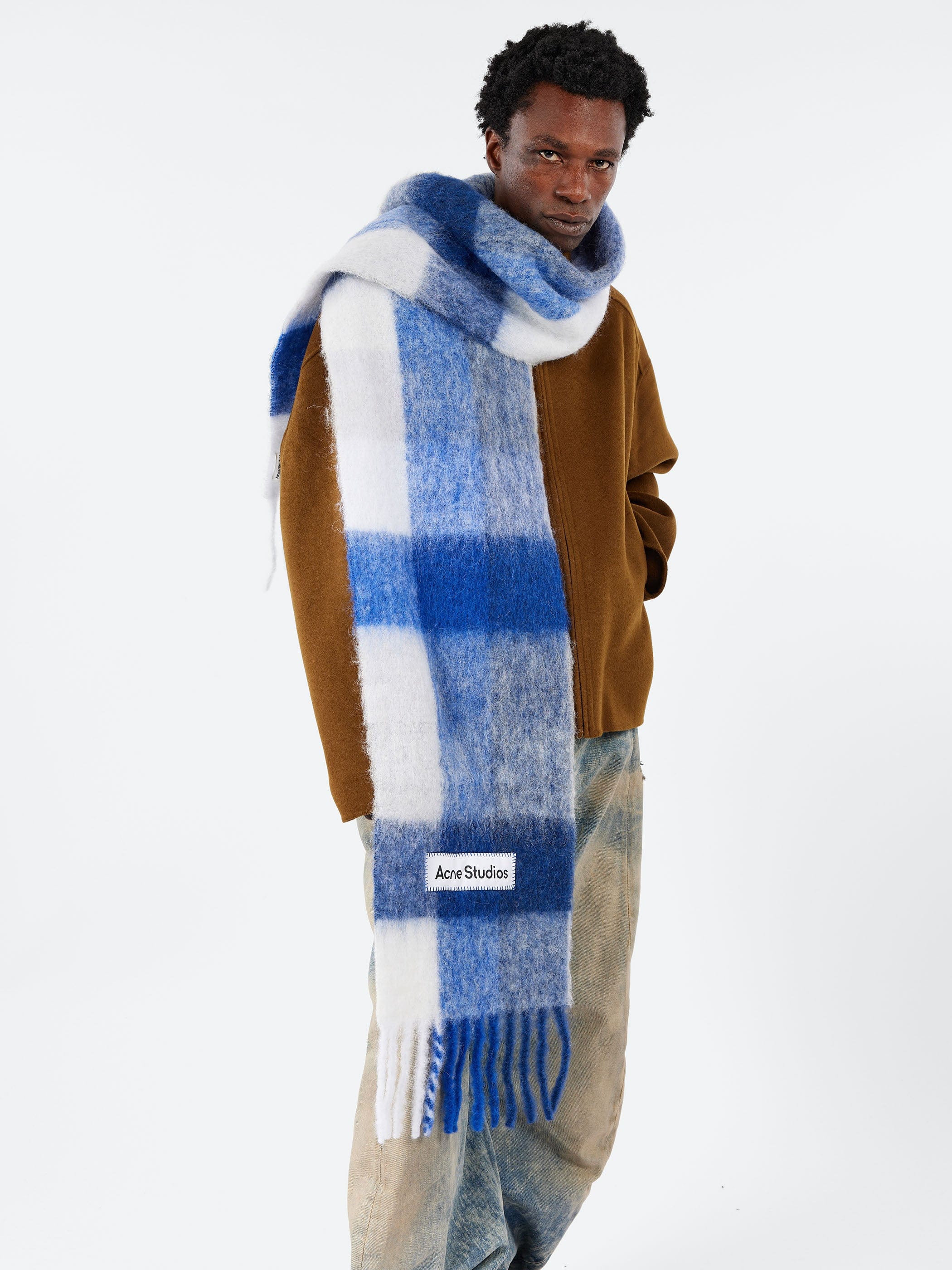 Acne Studios Mohair Checked Scarf