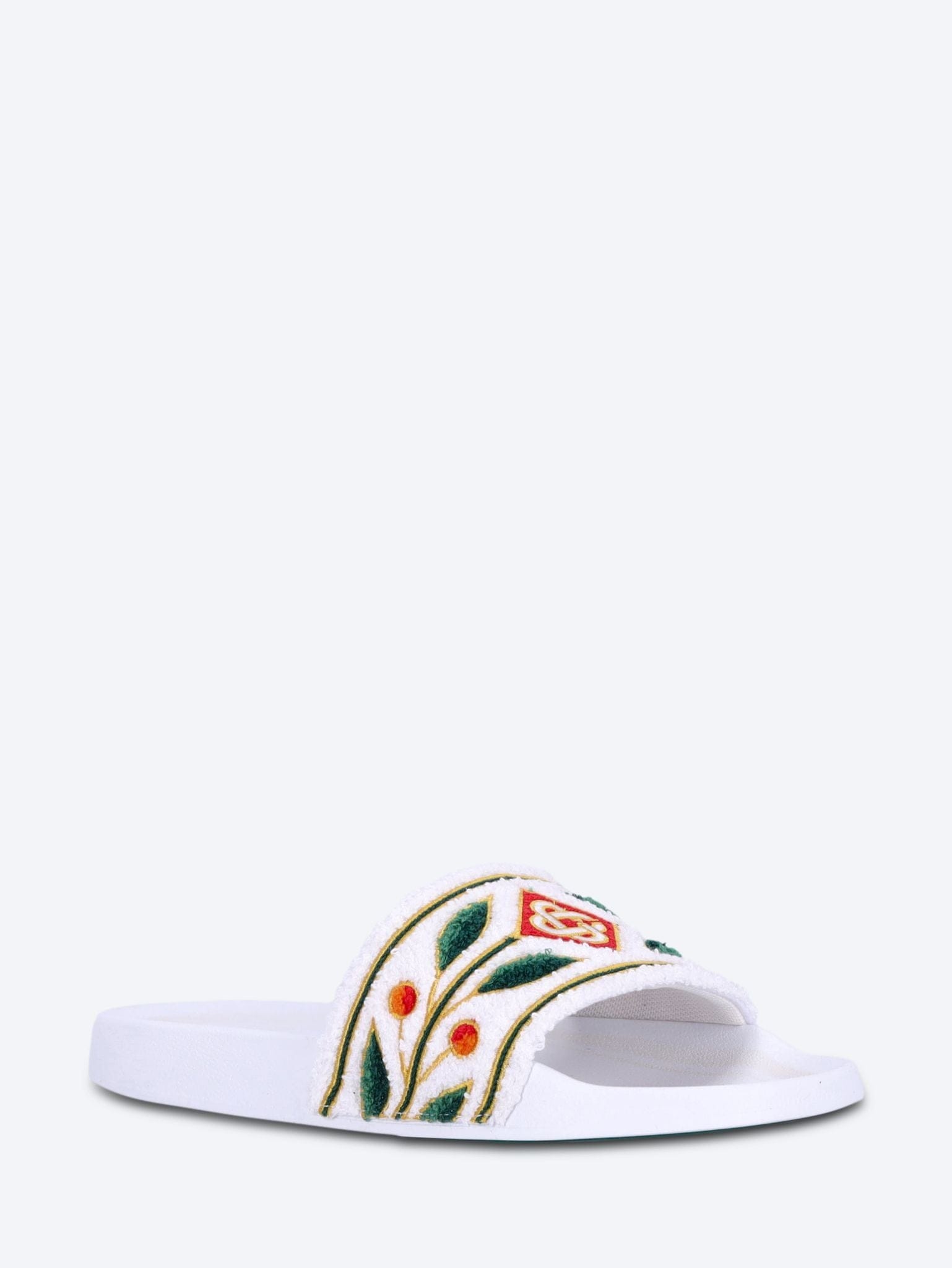 Casablanca Embroidered terry slider sandals