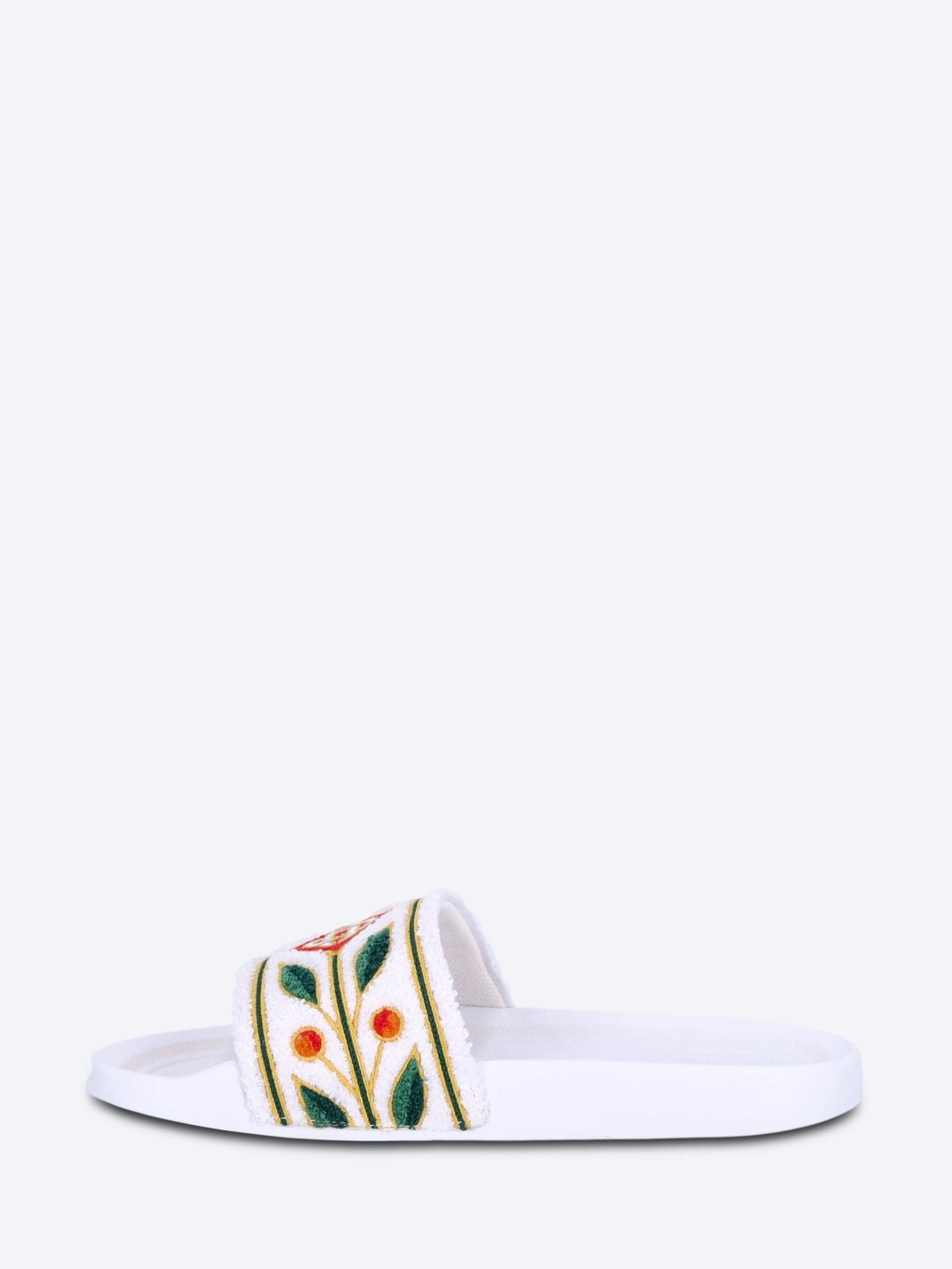 Casablanca Embroidered terry slider sandals
