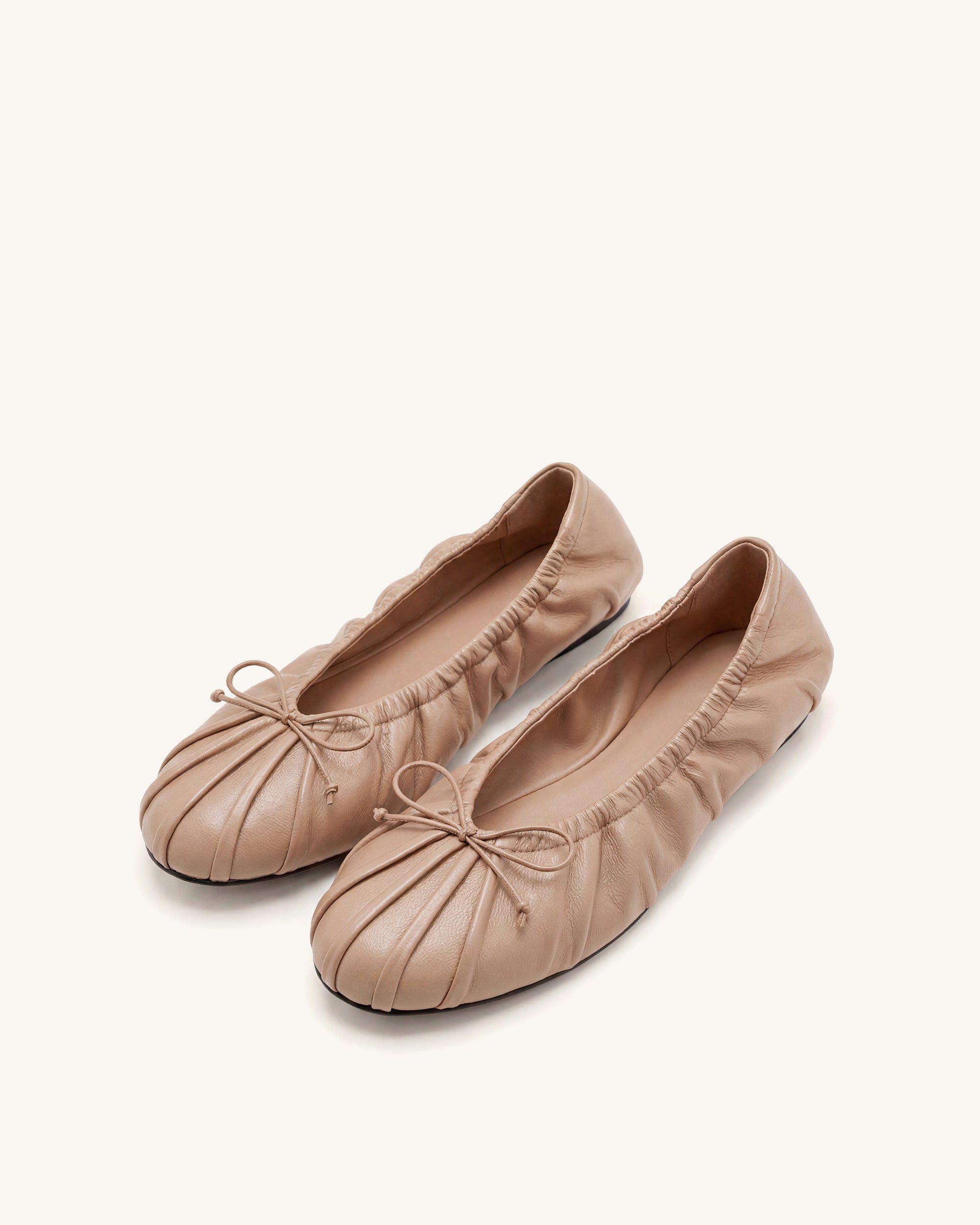 Jw Pei Solenne Ruched Drawstring Ballet Flats Khaki