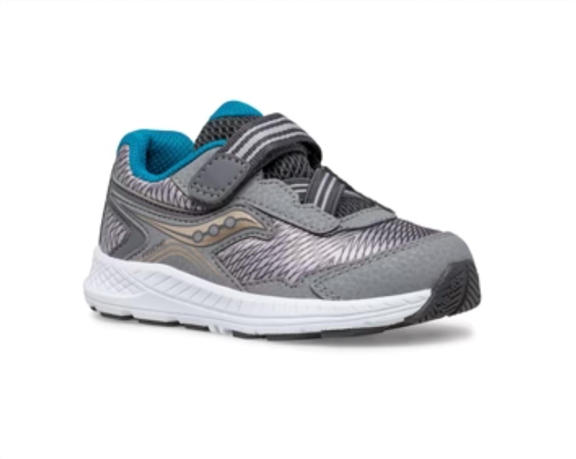 Blue Boy's Ride 10 Jr Running Shoes In Grey/blue/gold