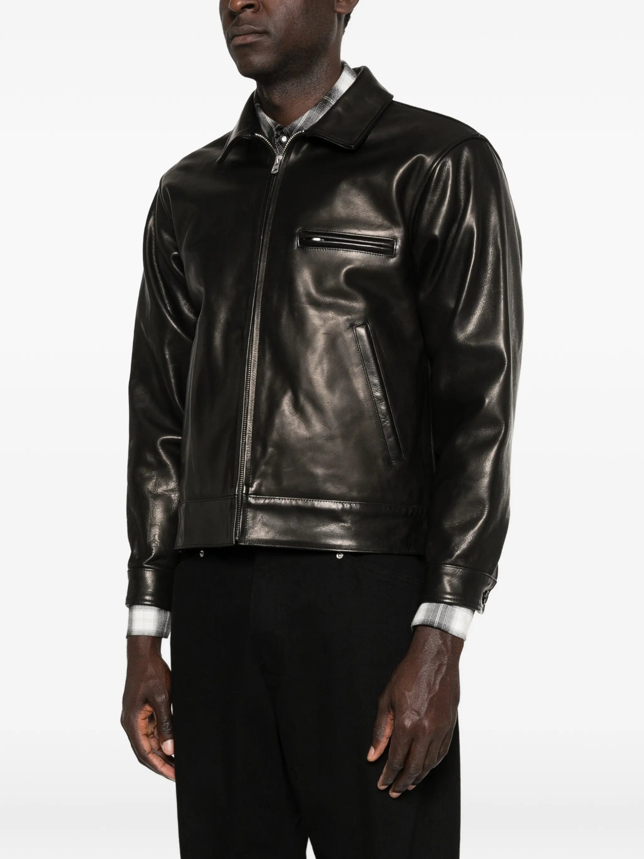 Neighborhood leather sports jacket