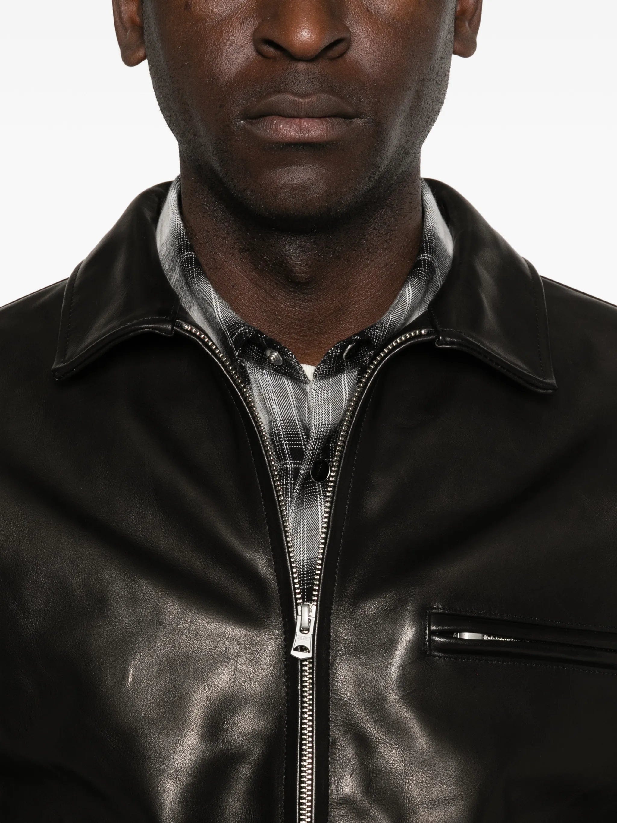 Neighborhood leather sports jacket