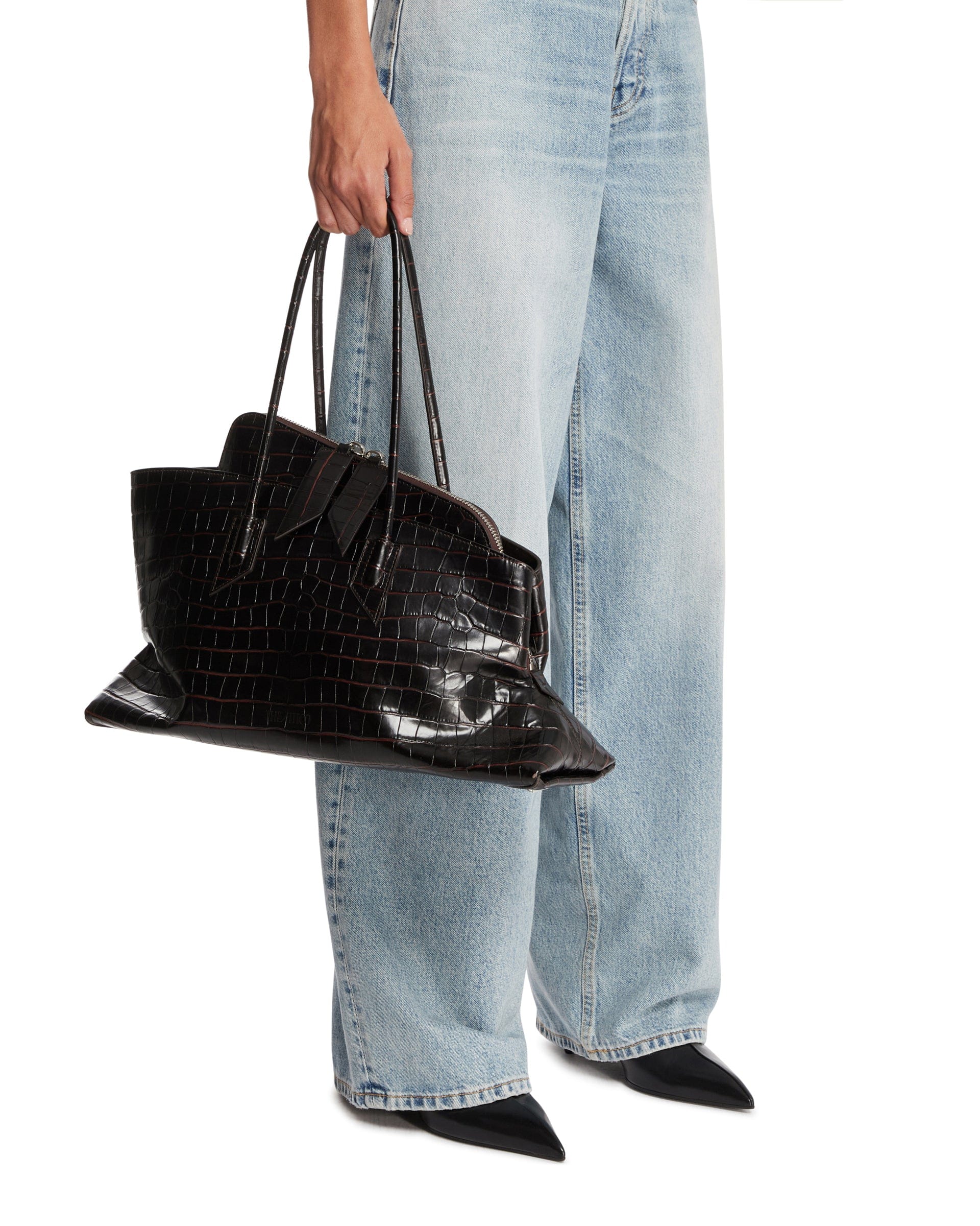 THE Attico Borsa Passeggiata Medium Marrone