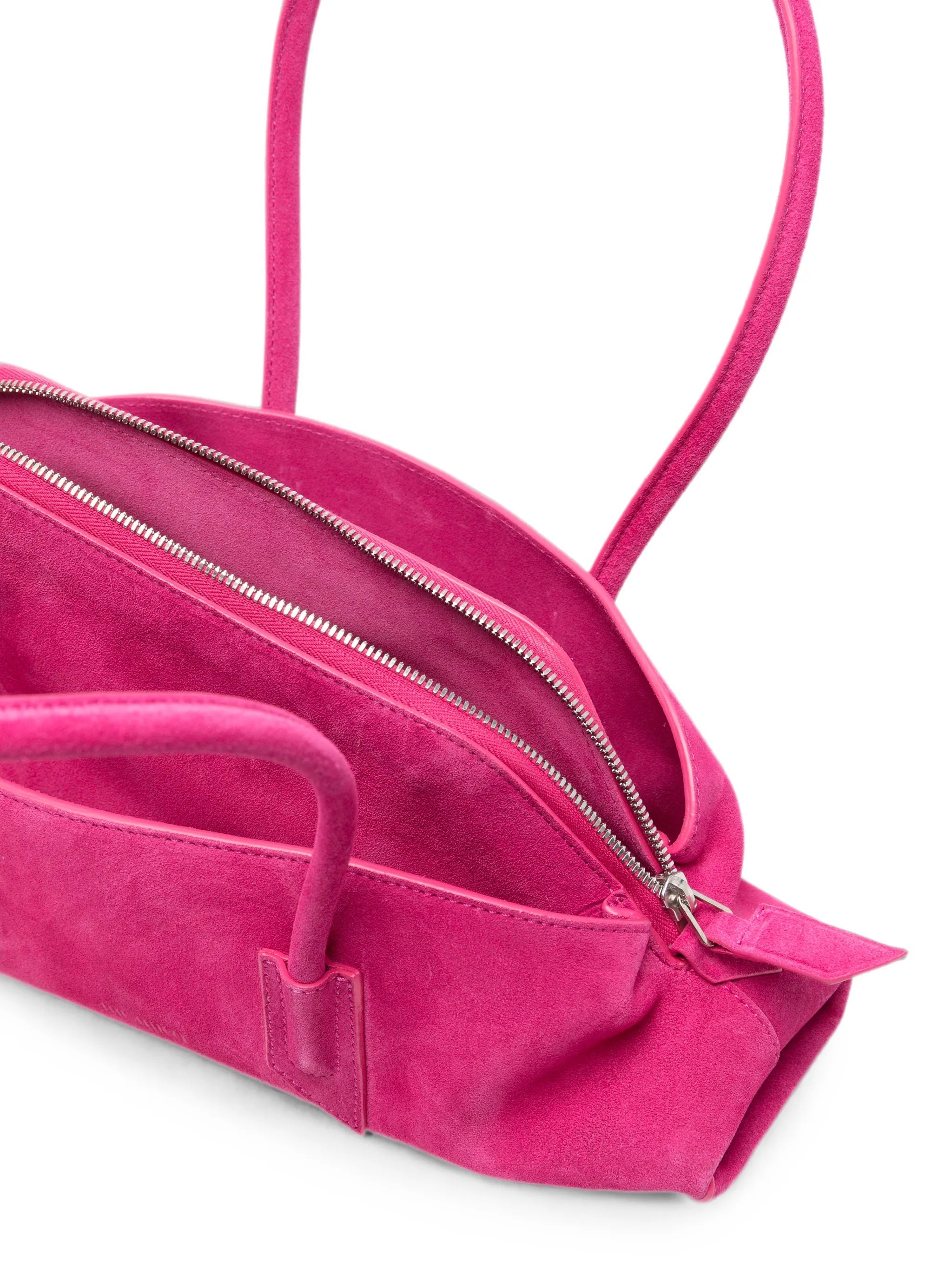 The Attico small La Passeggiata brushed suede shoulder bag