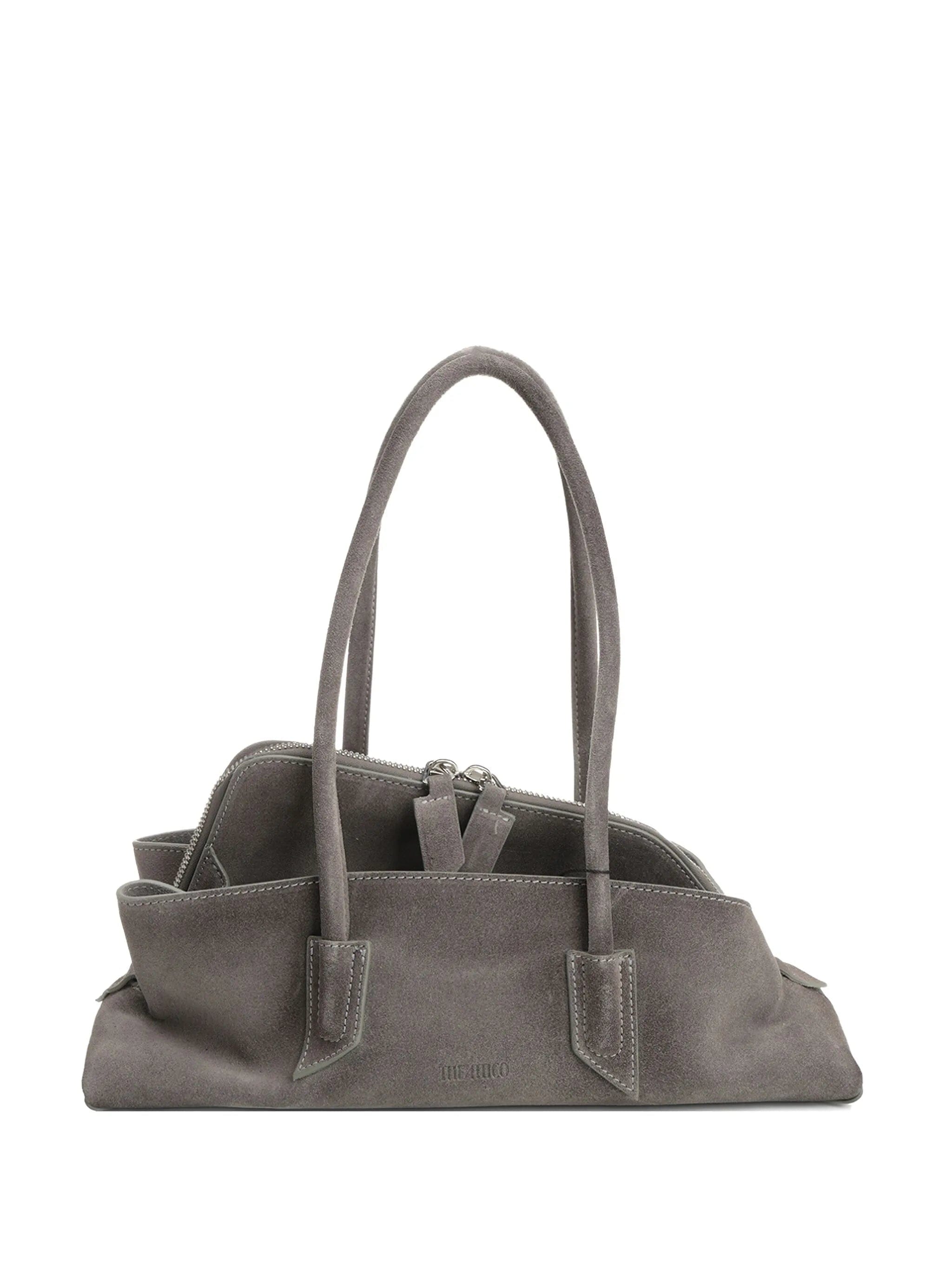 The Attico small La Passeggiata suede shoulder bag