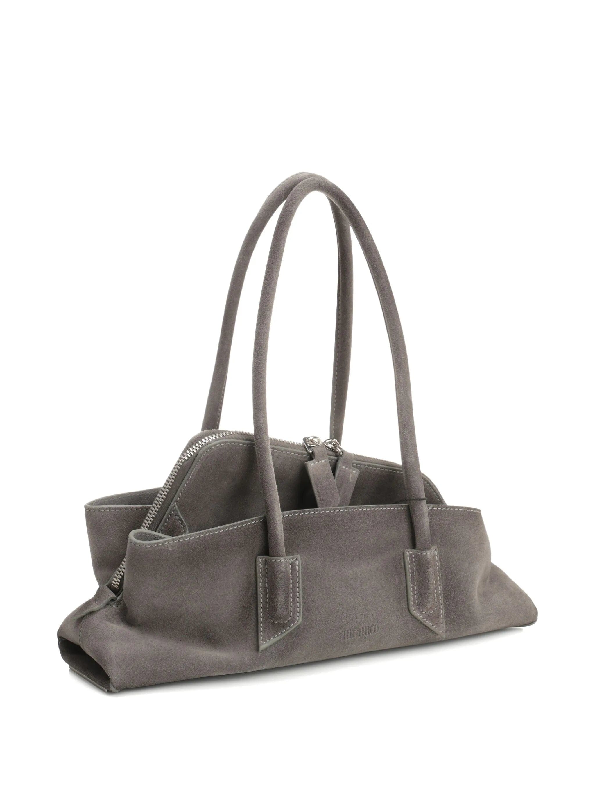 The Attico small La Passeggiata suede shoulder bag
