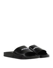 Vetements Logo Leather Slides
