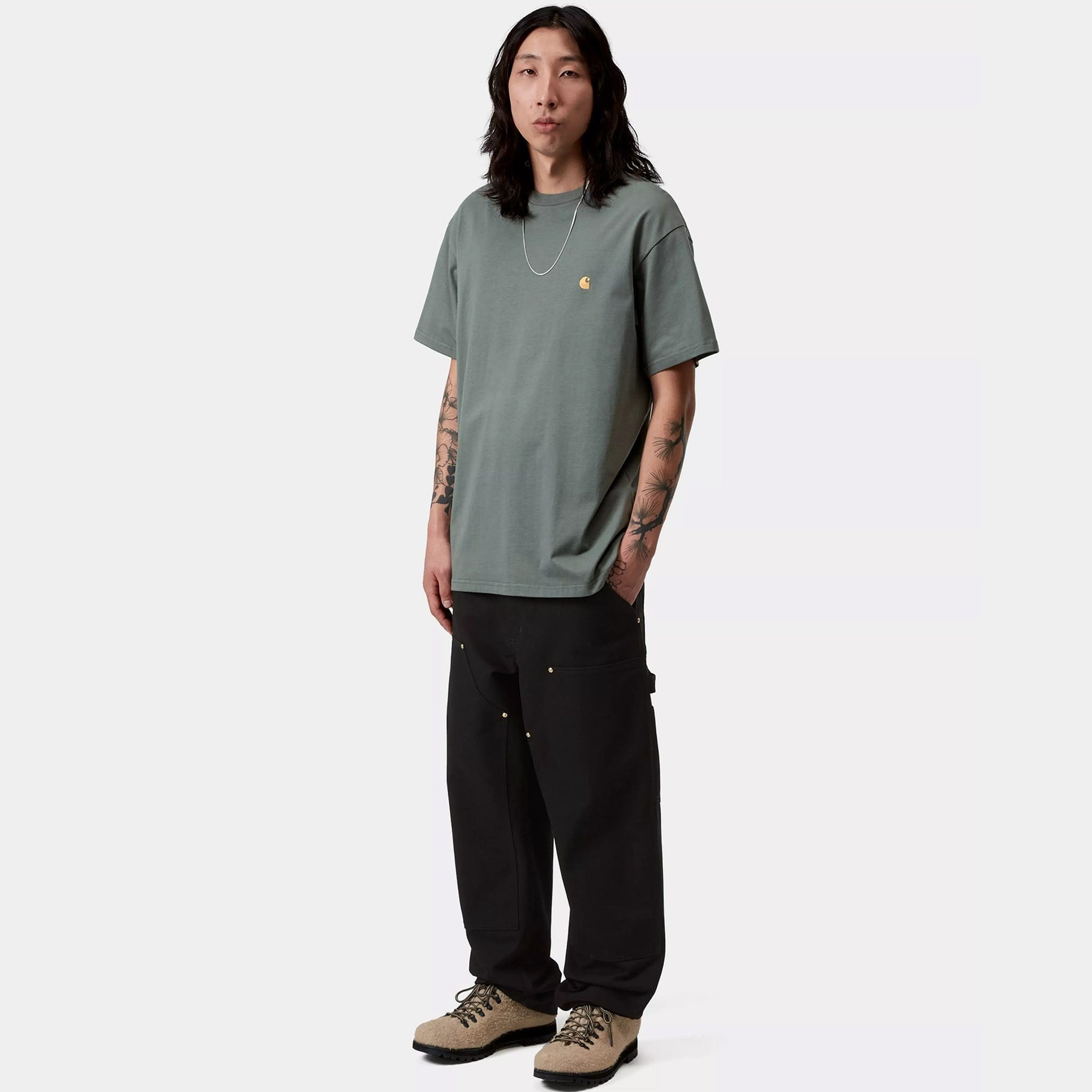 Carhartt WIP S/S Chase T-Shirt (Velvet Green/Gold)