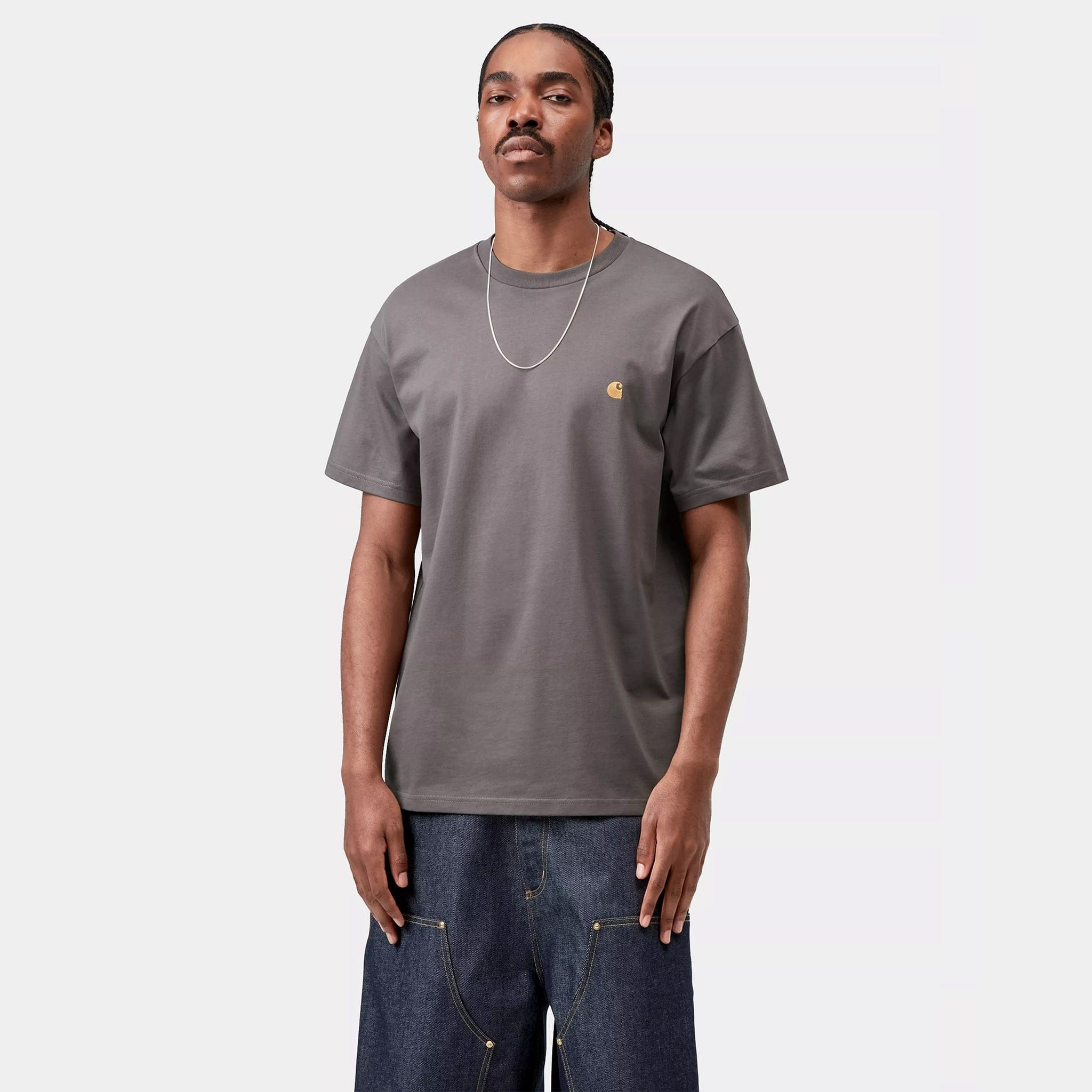 Carhartt WIP S/S Chase T-Shirt (Porphyry/Gold)