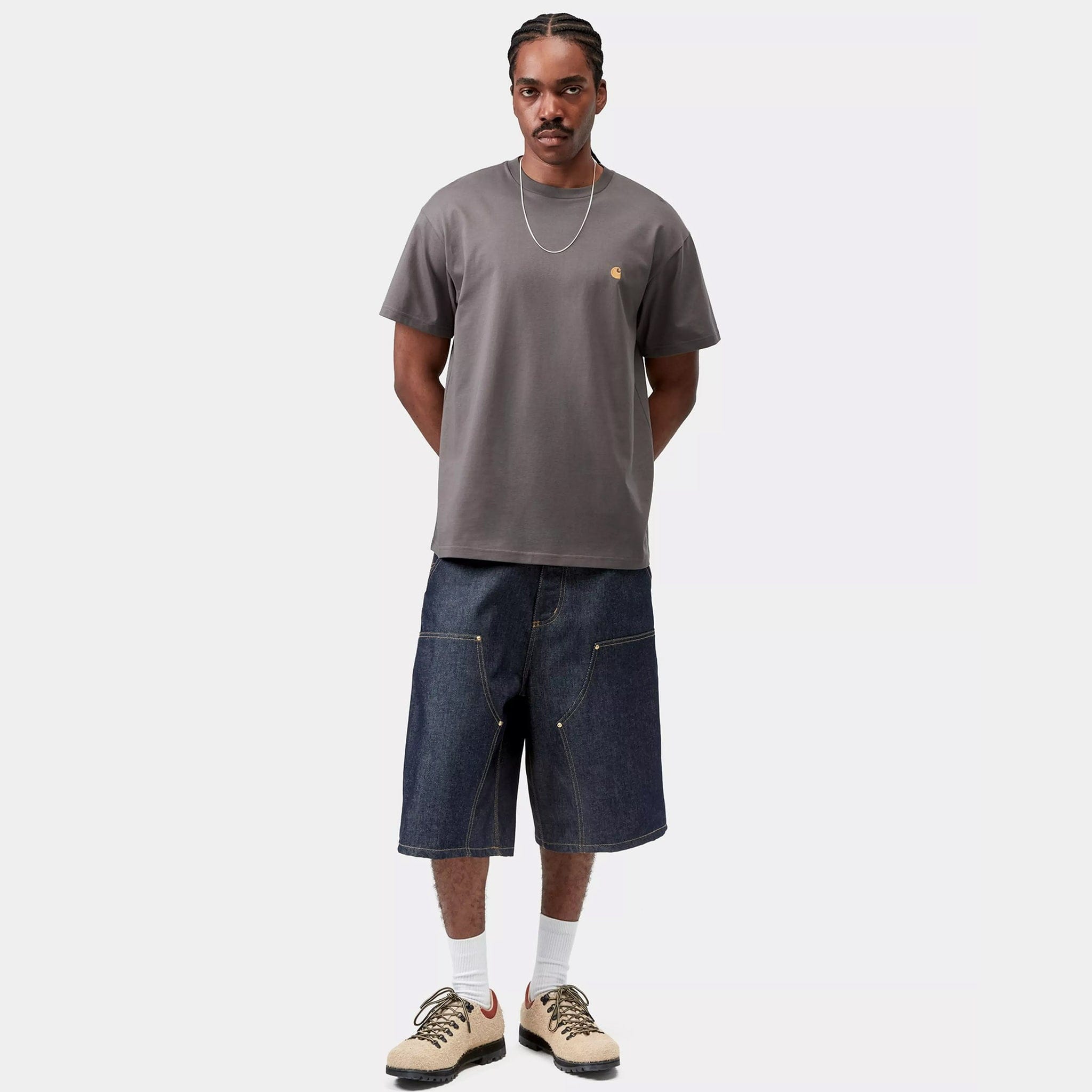 Carhartt WIP S/S Chase T-Shirt (Porphyry/Gold)