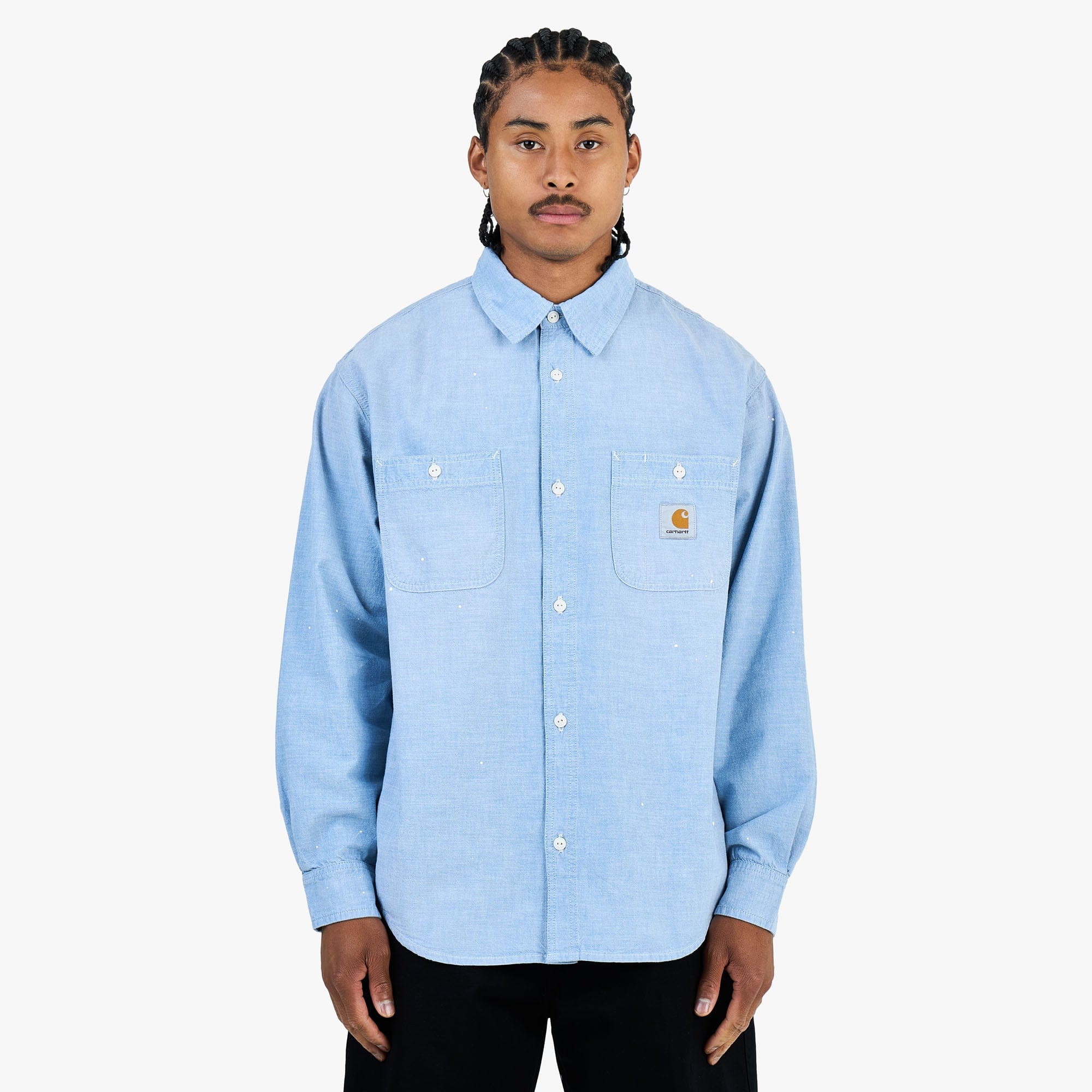 Carhartt WIP Longsleeve Painter Shirt Blue / Splatter