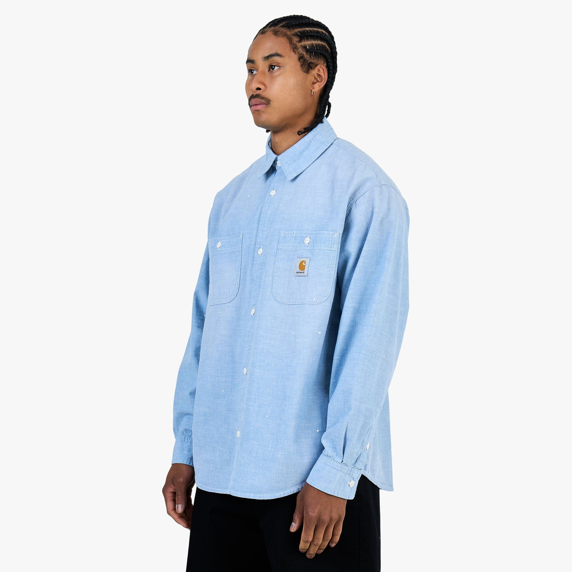 Carhartt WIP Longsleeve Painter Shirt Blue / Splatter