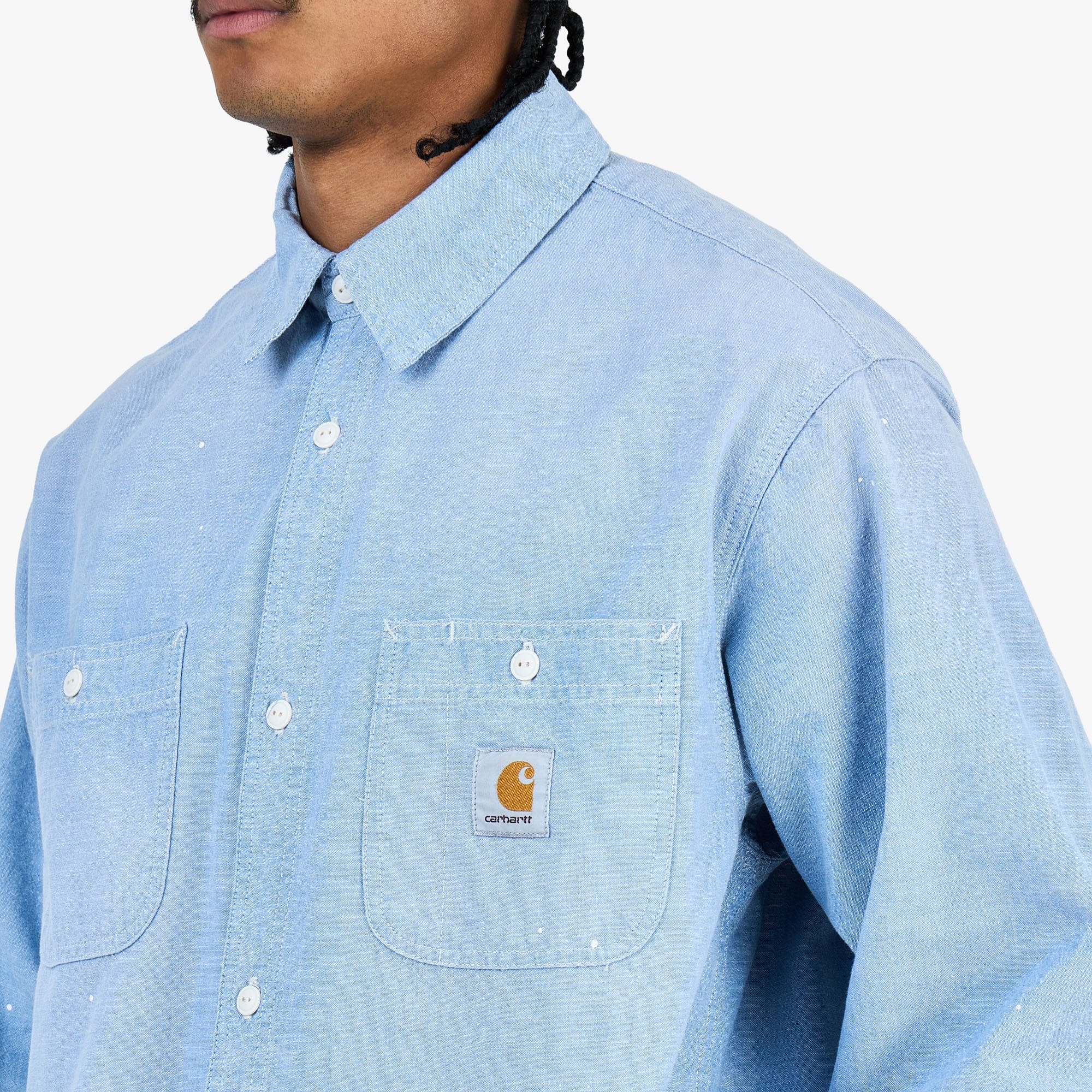 Carhartt WIP Longsleeve Painter Shirt Blue / Splatter