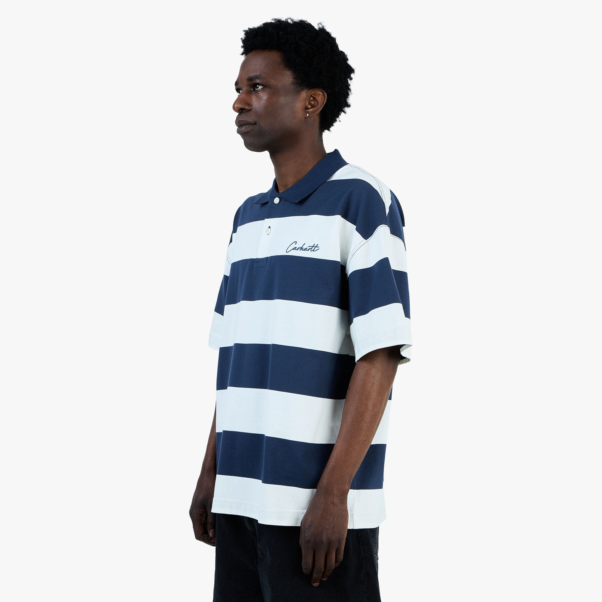 Carhartt WIP Delray Polo Delray Stripe / Blue