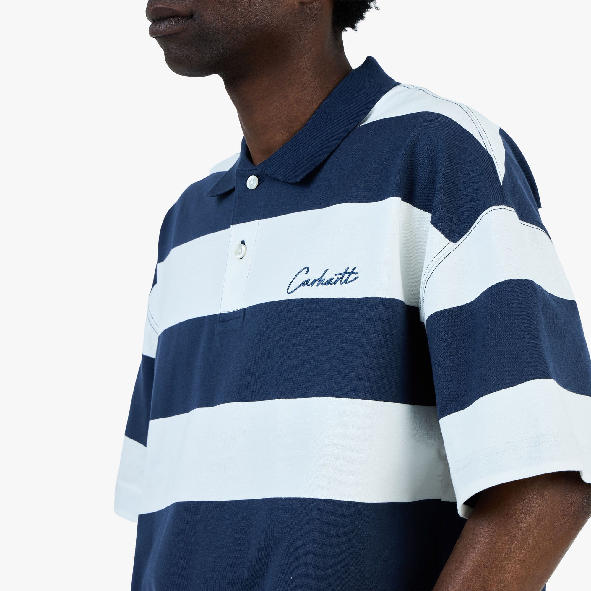Carhartt WIP Delray Polo Delray Stripe / Blue