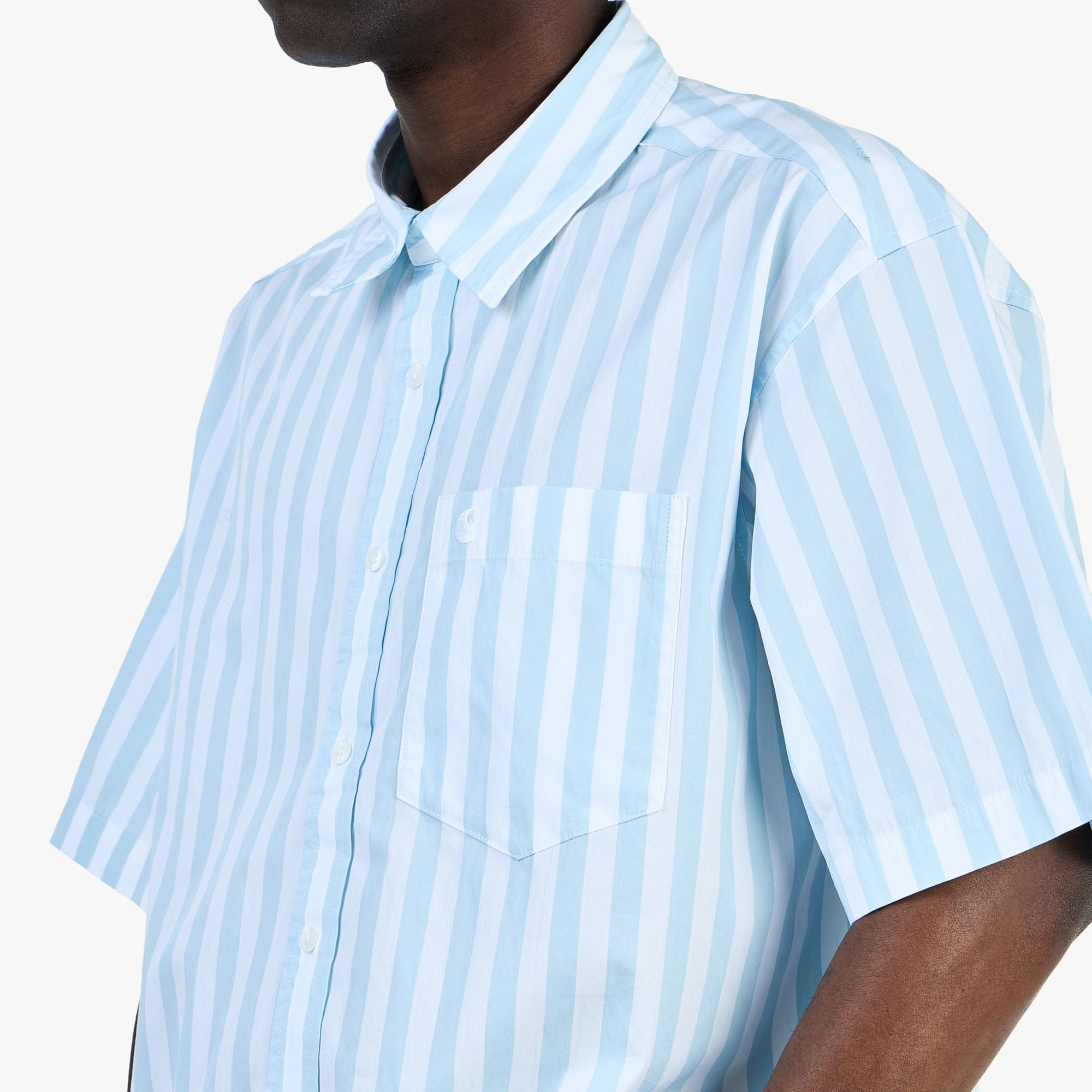 Carhartt WIP Royce Shirt Royce Stripe / Icaria - White