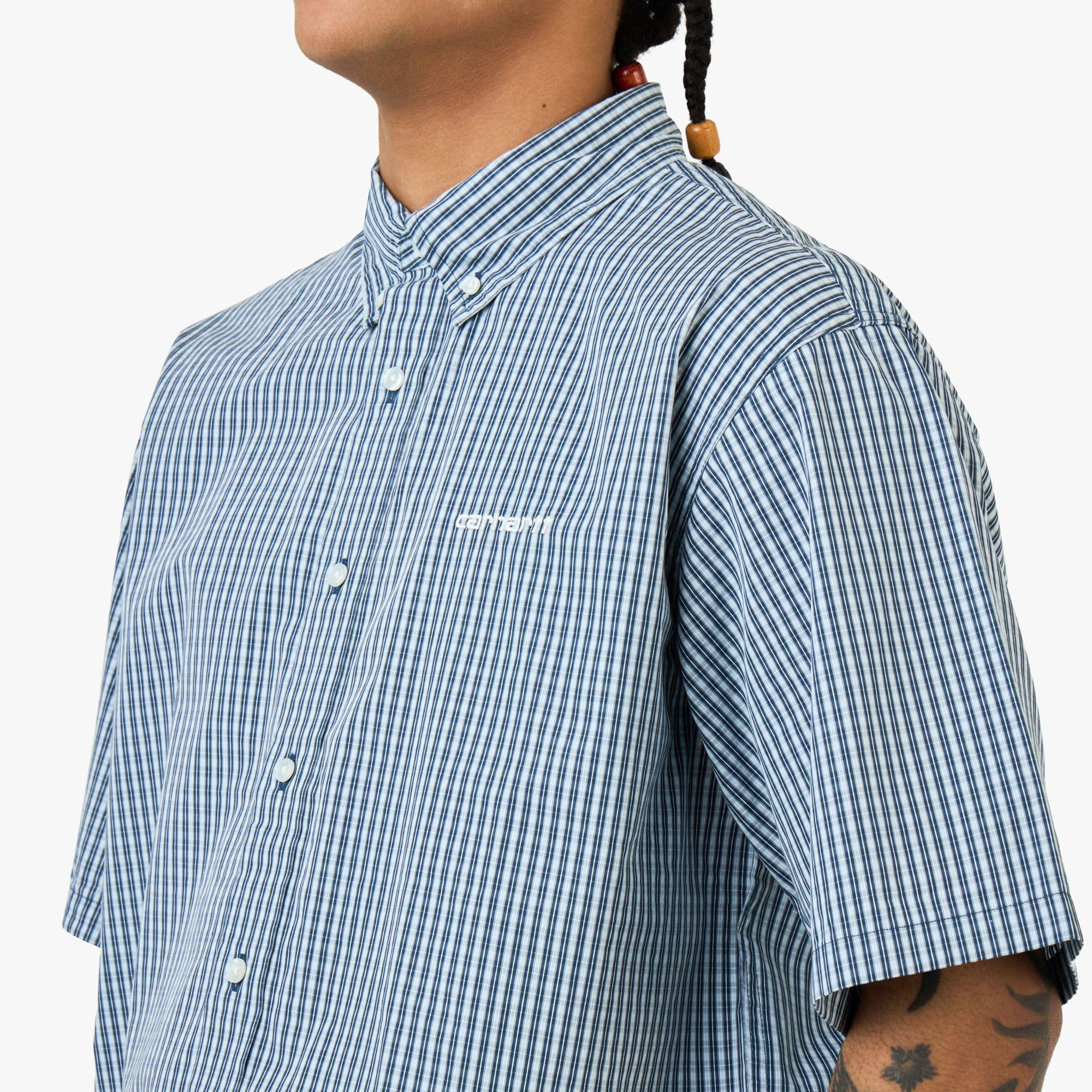 Carhartt WIP Short Sleeve Groff Shirt Groff Check / Blue River
