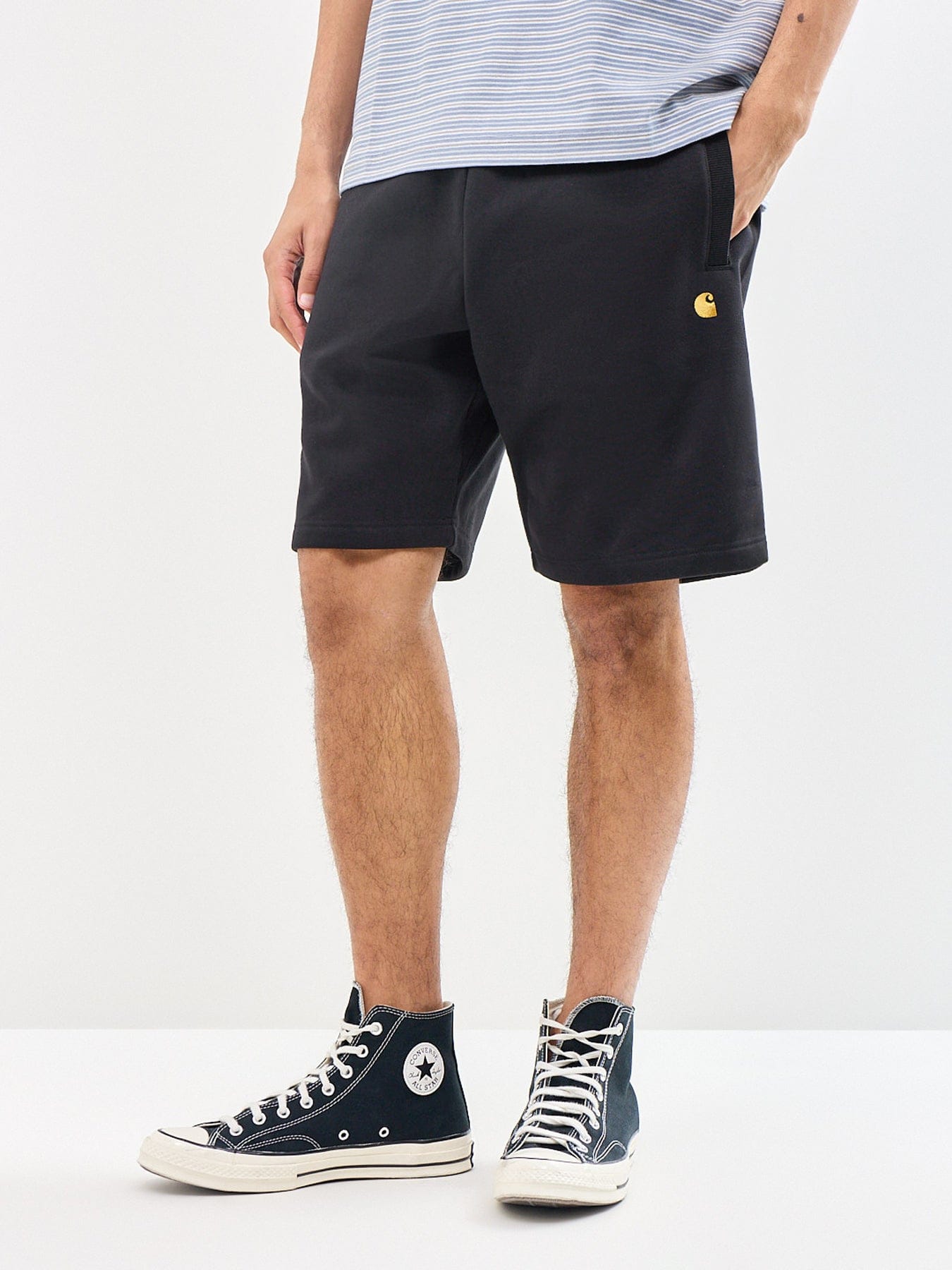 Carhartt WIP Chase Sweat Shorts Black