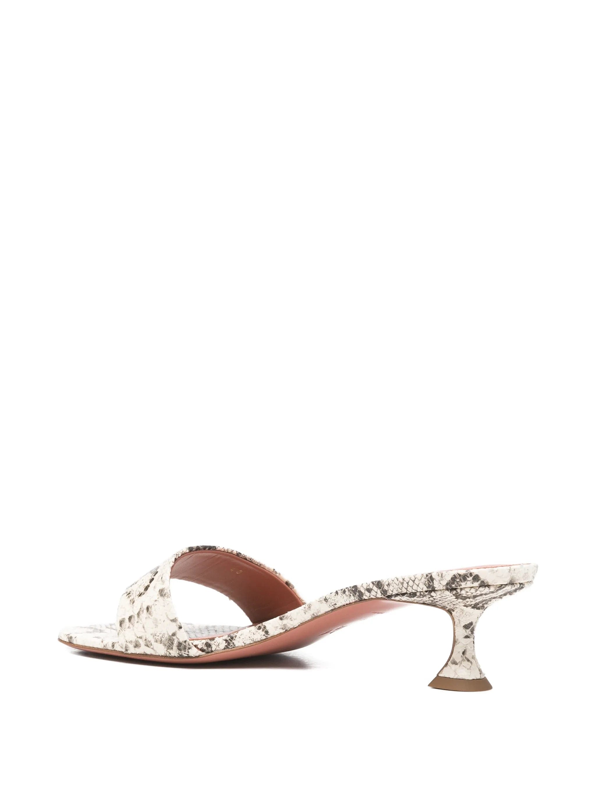 Amina Muaddi Andreea snake - print sandals