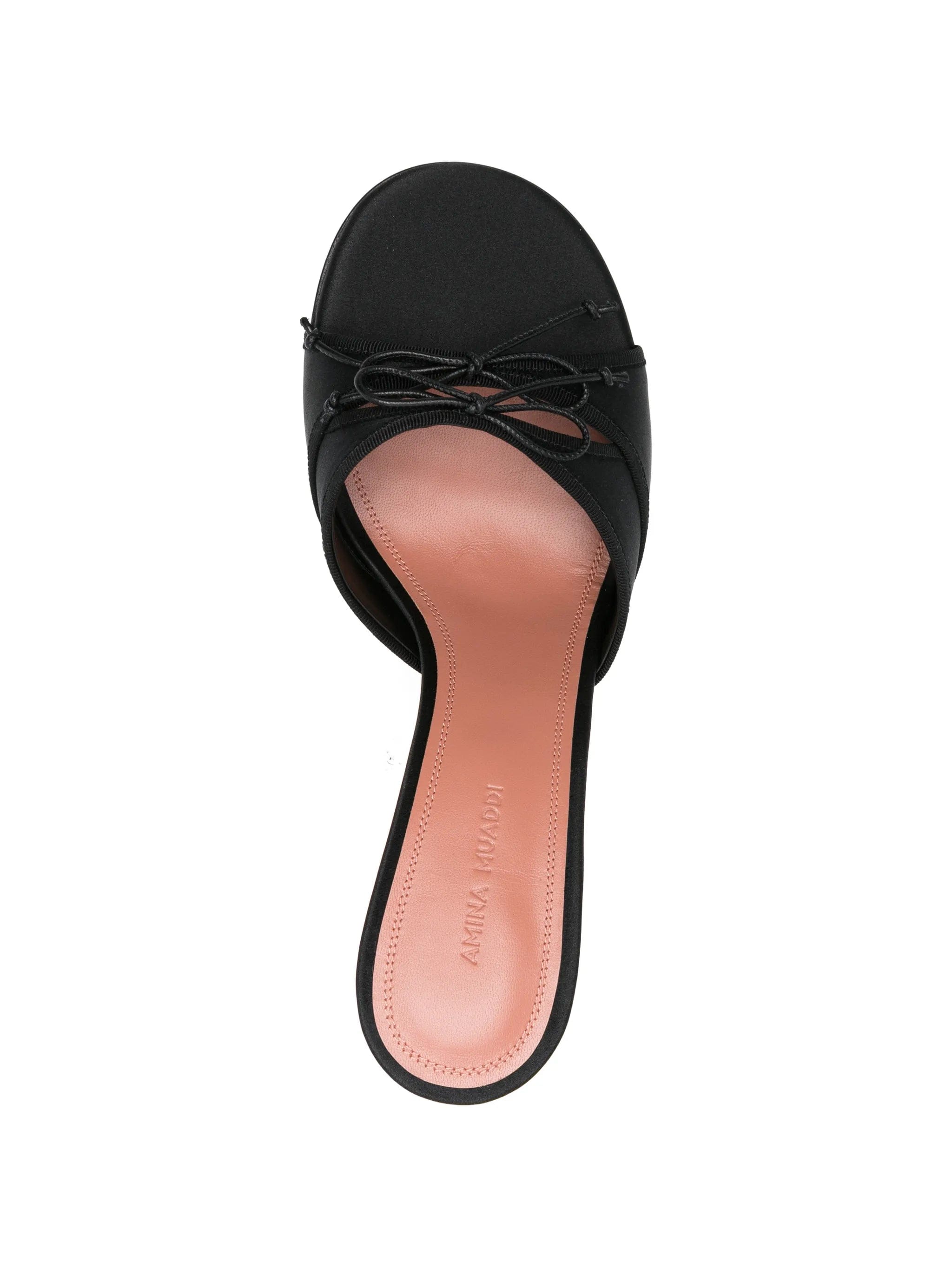 Amina Muaddi Eleonora bow sandals