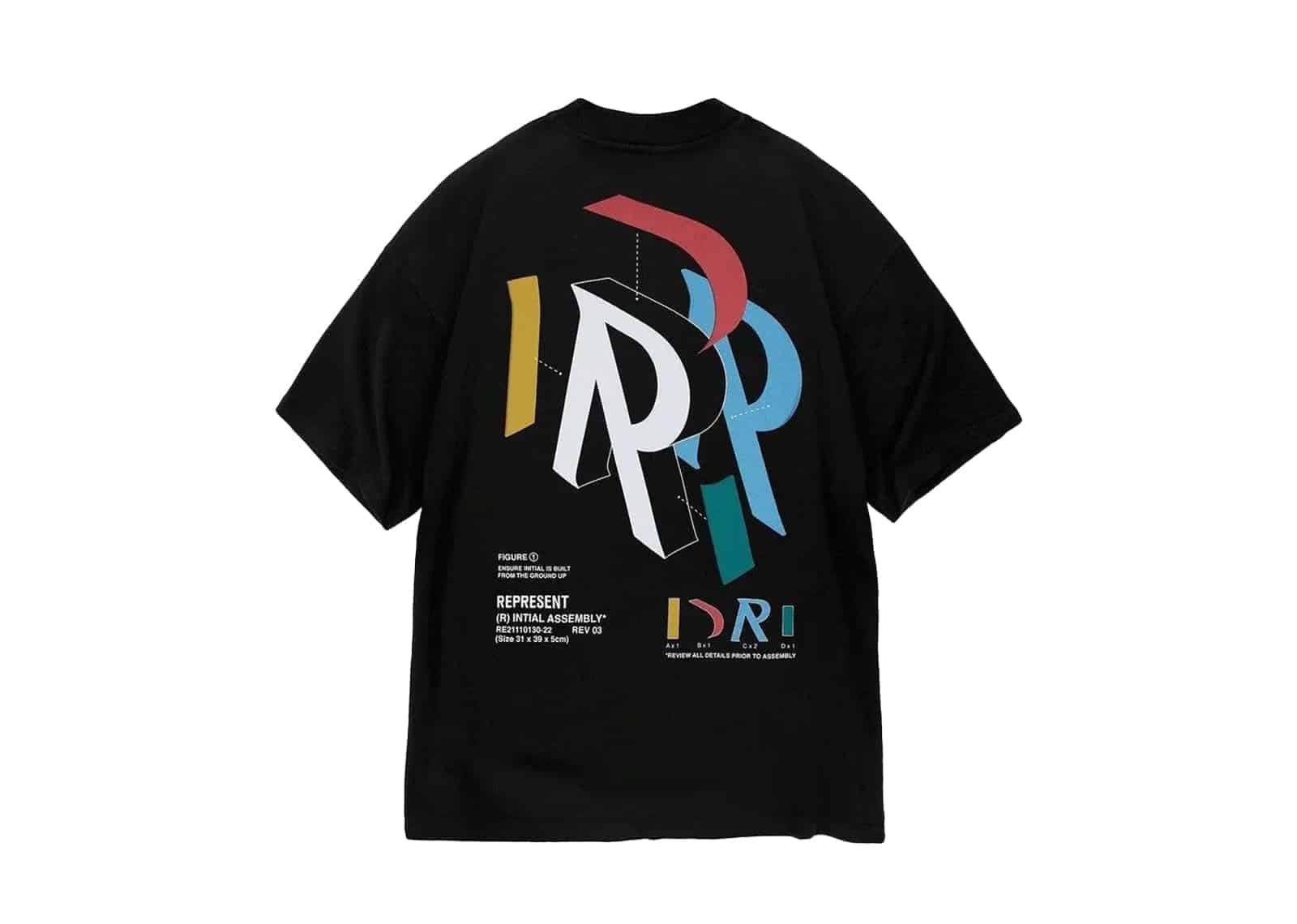 Represent Initial Assembly T-Shirt Jet Black