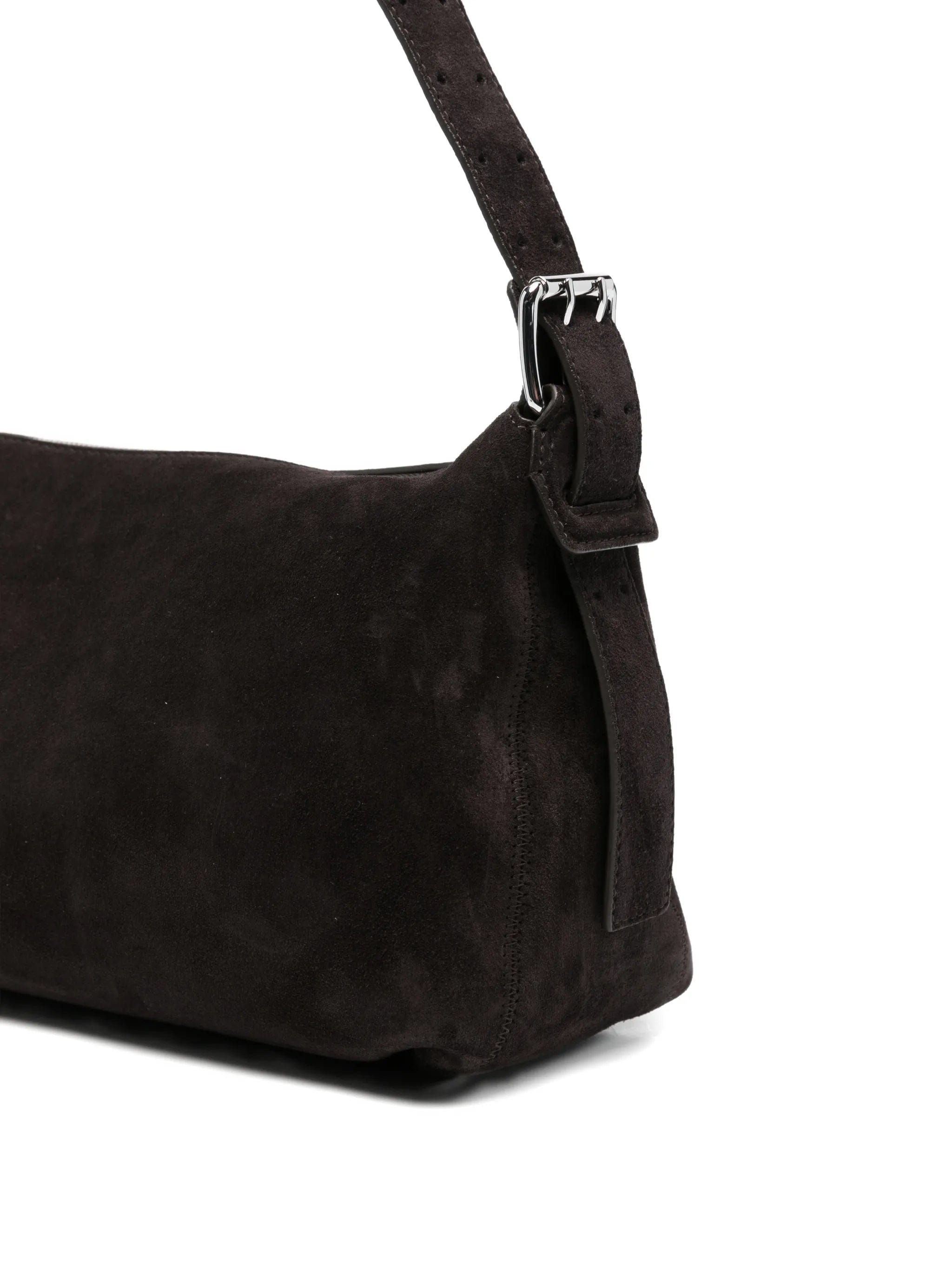 Lemaire belted Baguette bag in suede leather