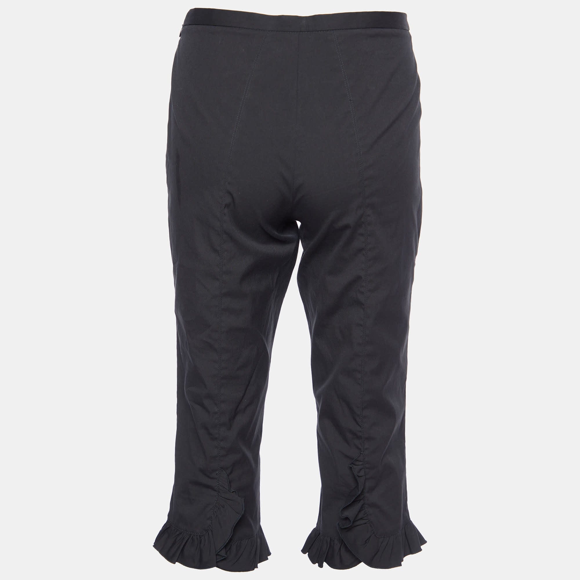 Moschino Cheap And Chic Black Cotton Capri Pants