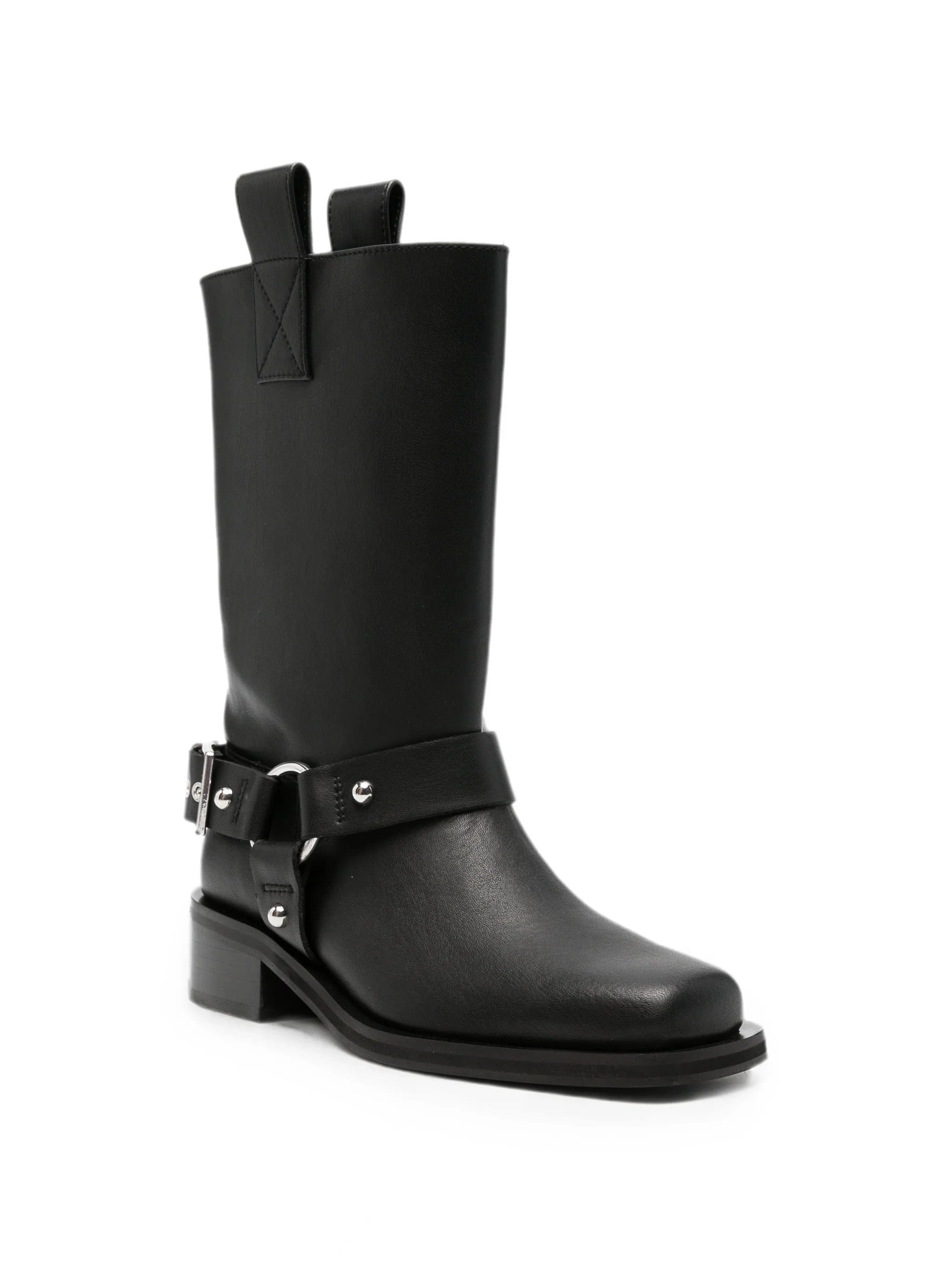 GANNI harness - detail biker boots
