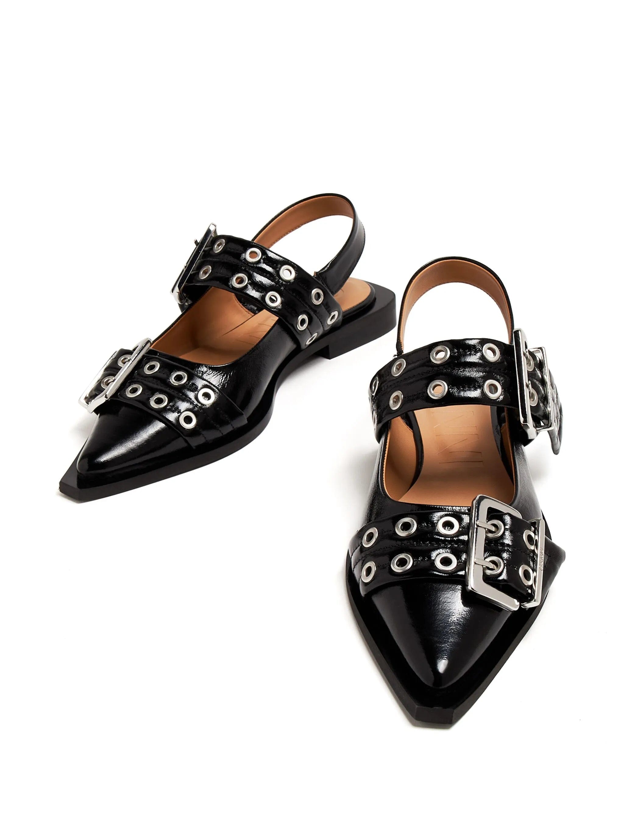 GANNI buckle - detail eyelet - embellished sandals