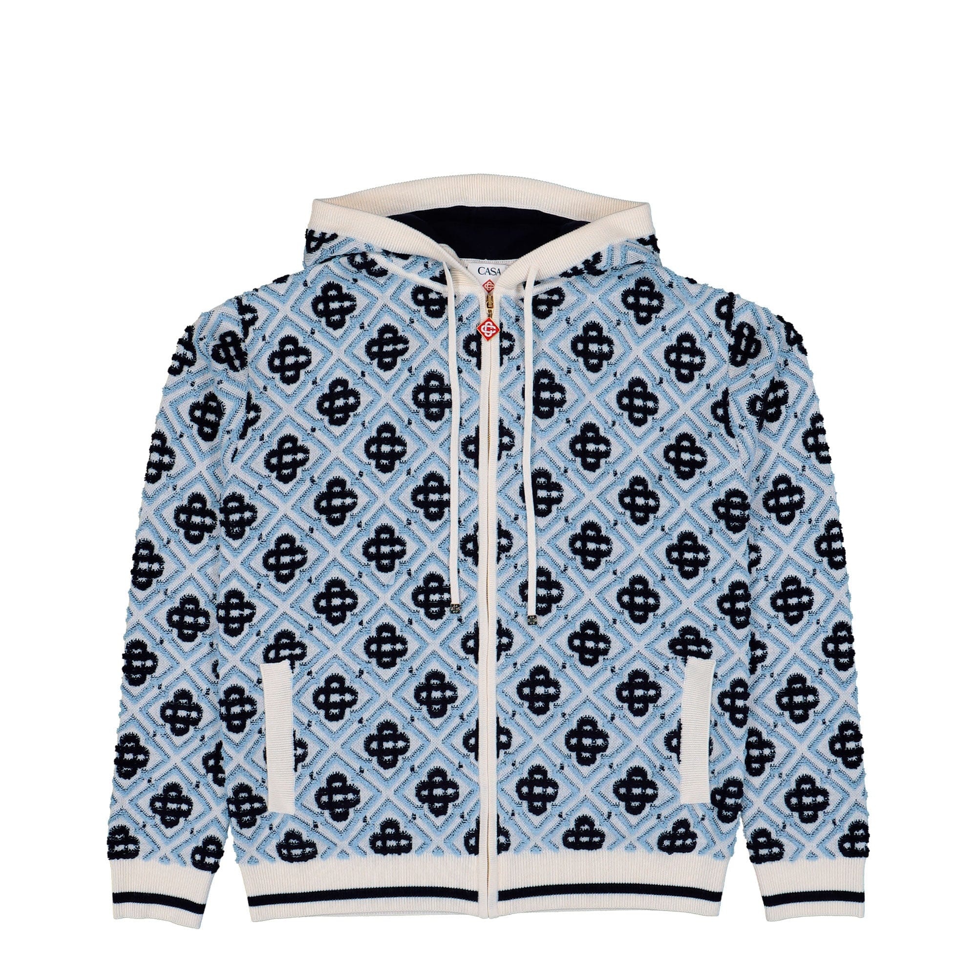 Casablanca Monogram Zip Up Hoodie