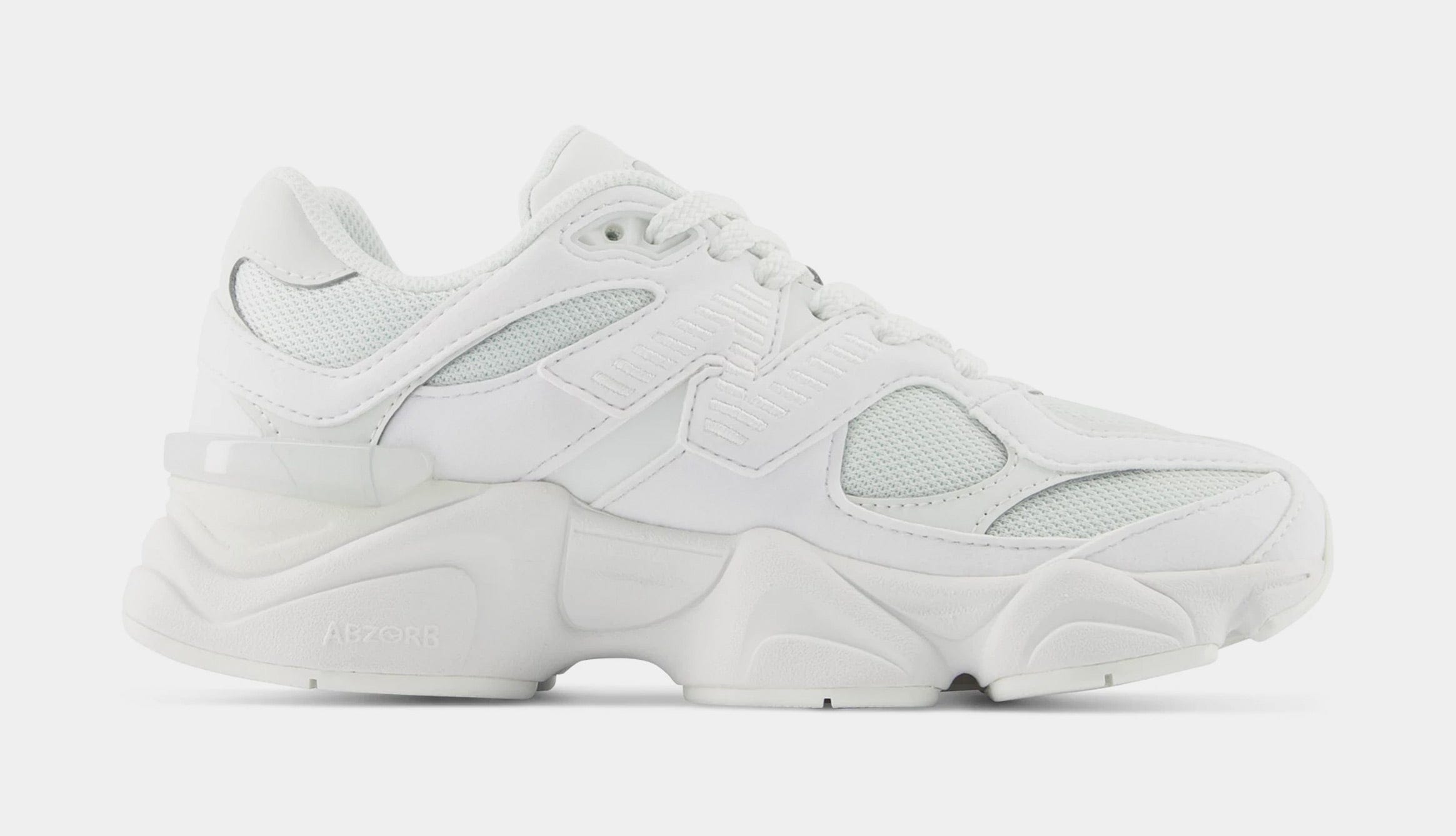 Newbalance 9060 Grade School Lifestyle Shoes (White/Reflection)