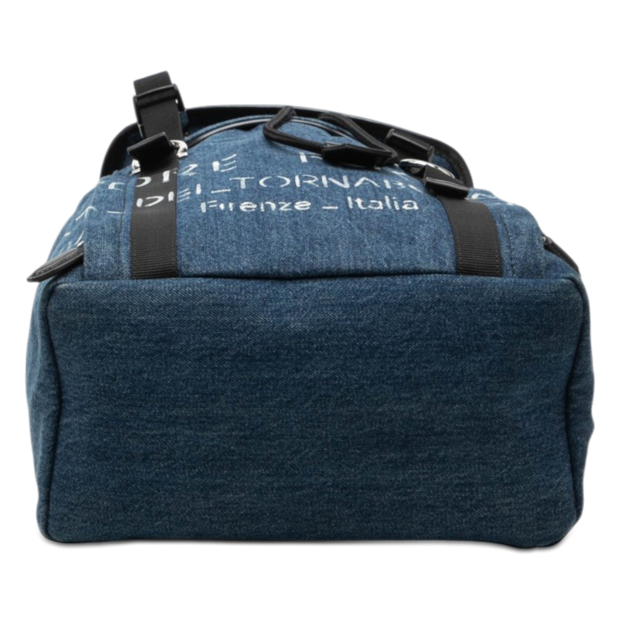 Ferragamo Printed Denim Backpack