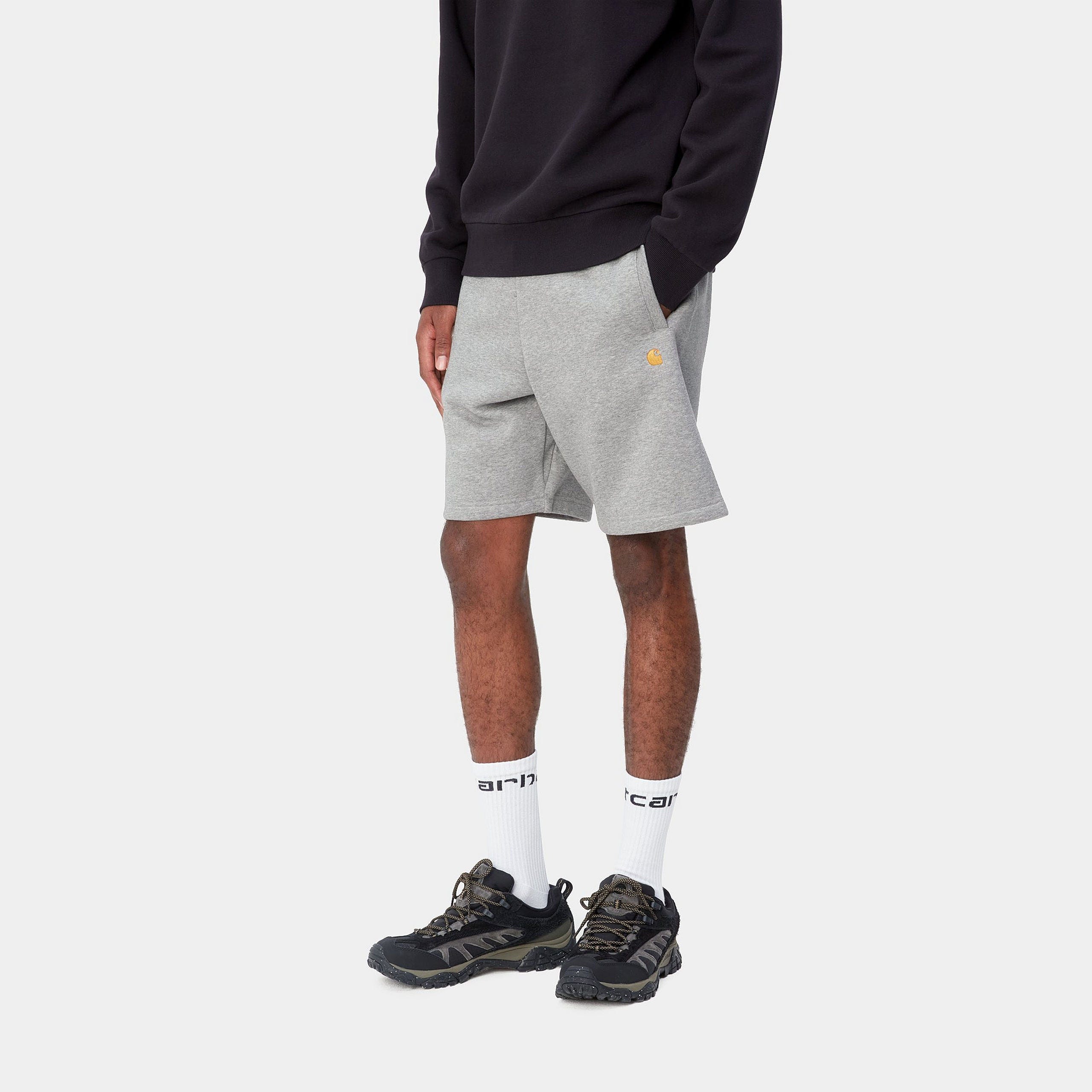 Carhartt WIP Chase Sweat Short - Grey Heather