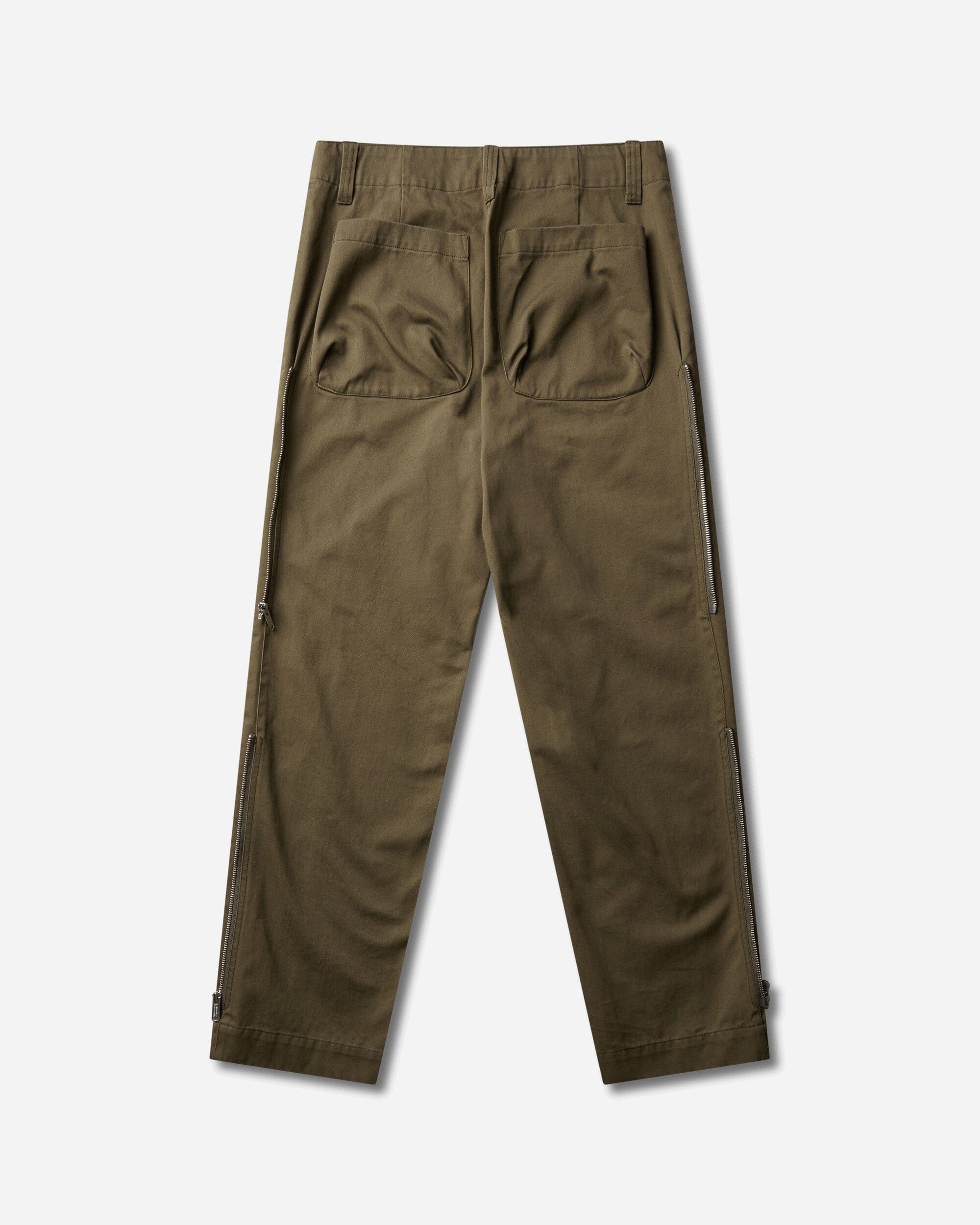 Undercover Men's Side Zipper Cotton Chino Pants Khaki
