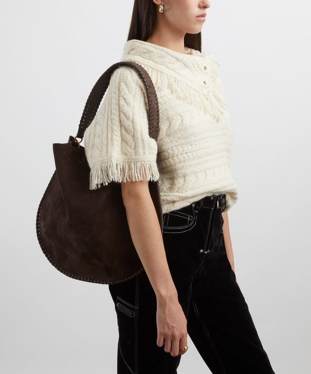 Isabel Marant Oksan Soft Suede Shoulder Bag
