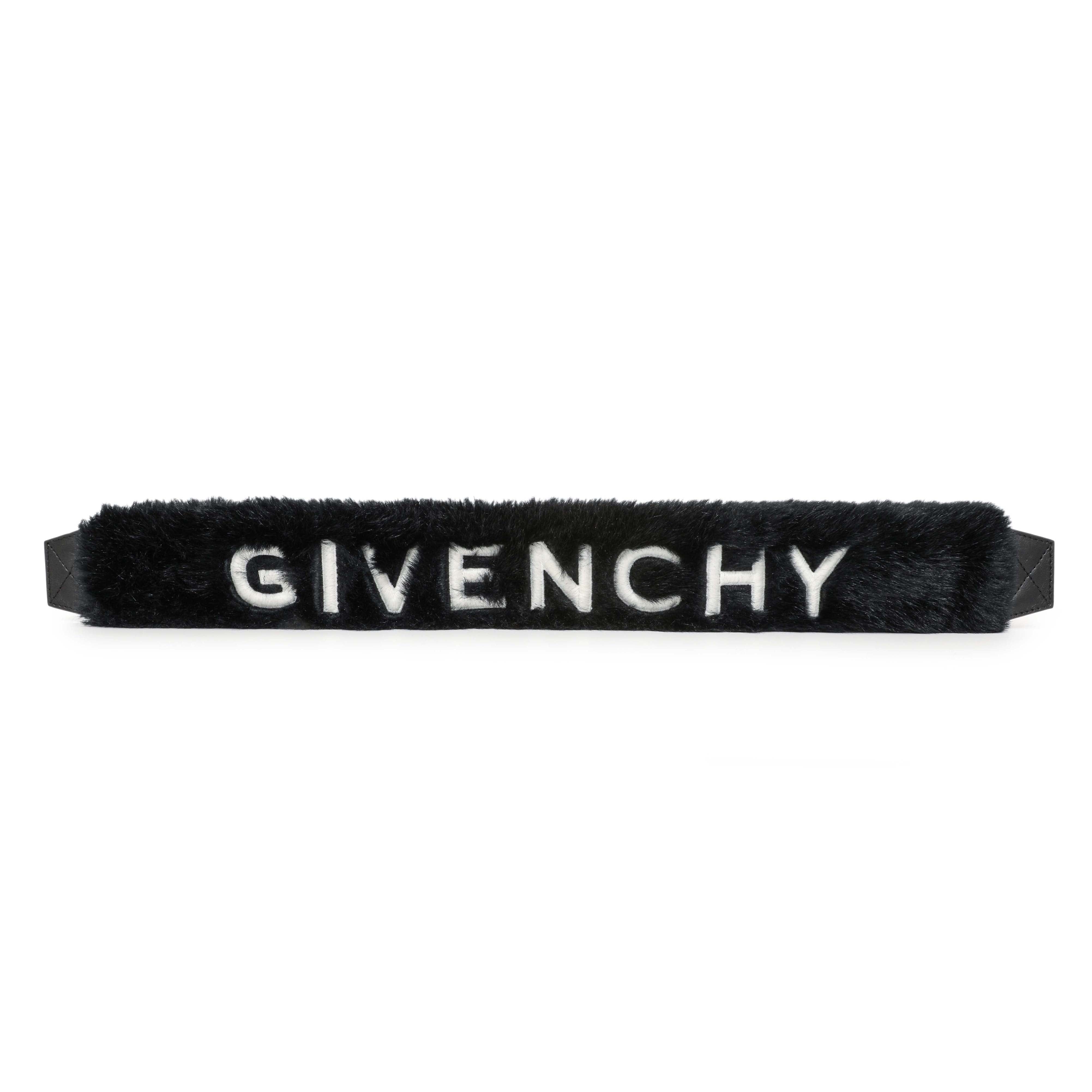 Givenchy Black Faux Fur Logo Strap Cover