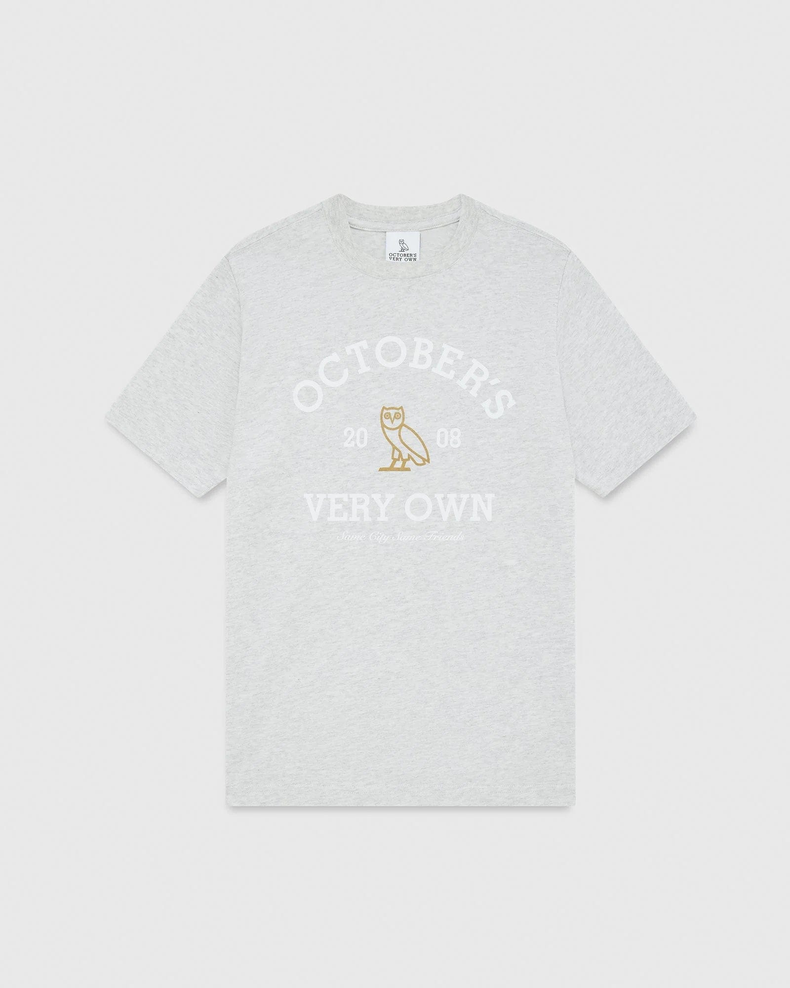 OVO Collegiate Kids T - shirt Ash Heather Grey