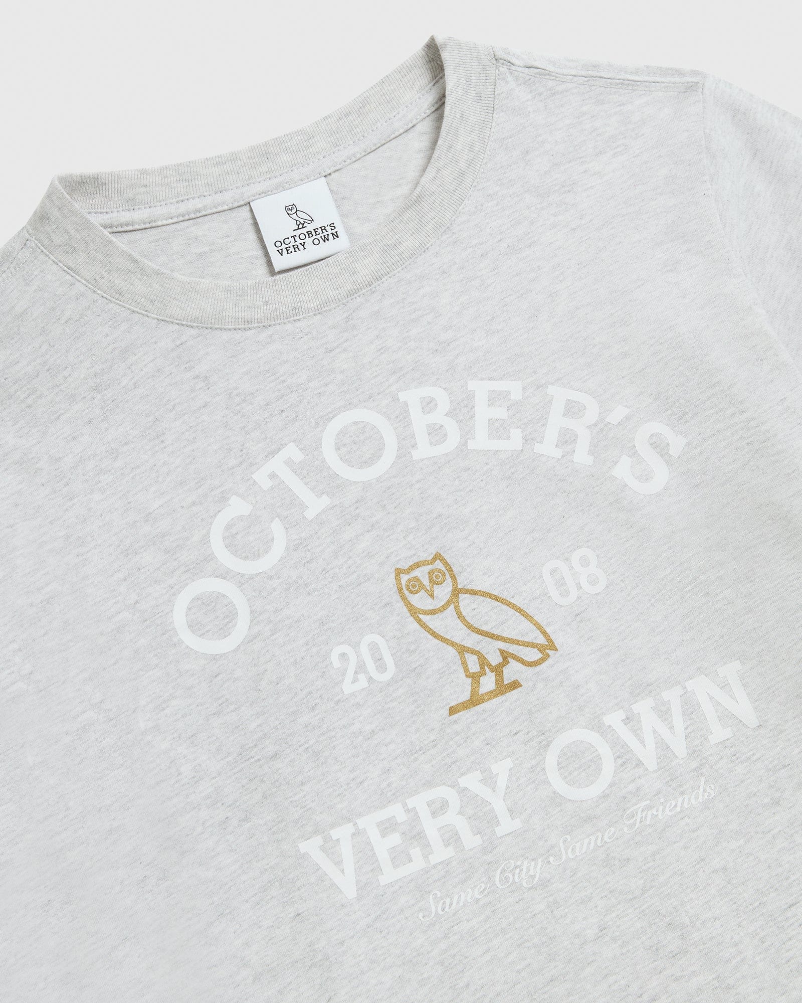 OVO Collegiate Kids T - shirt Ash Heather Grey