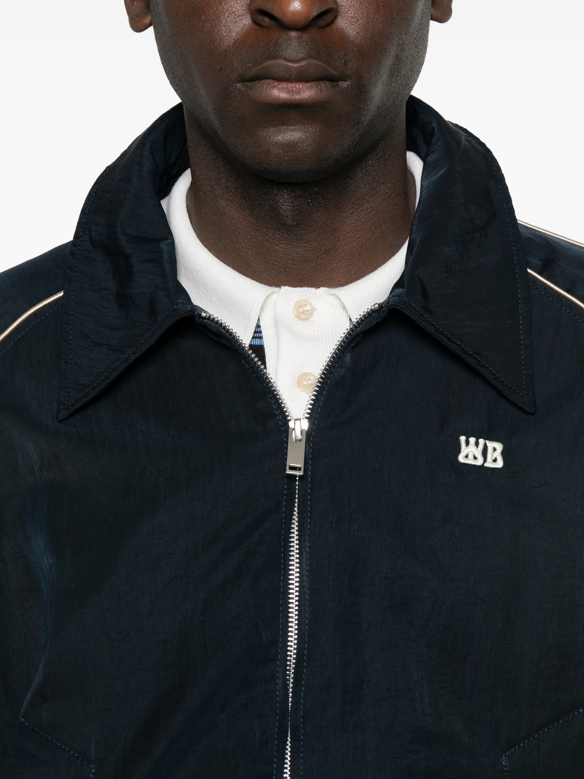 Wales Bonner Taslan logo - detail jacket