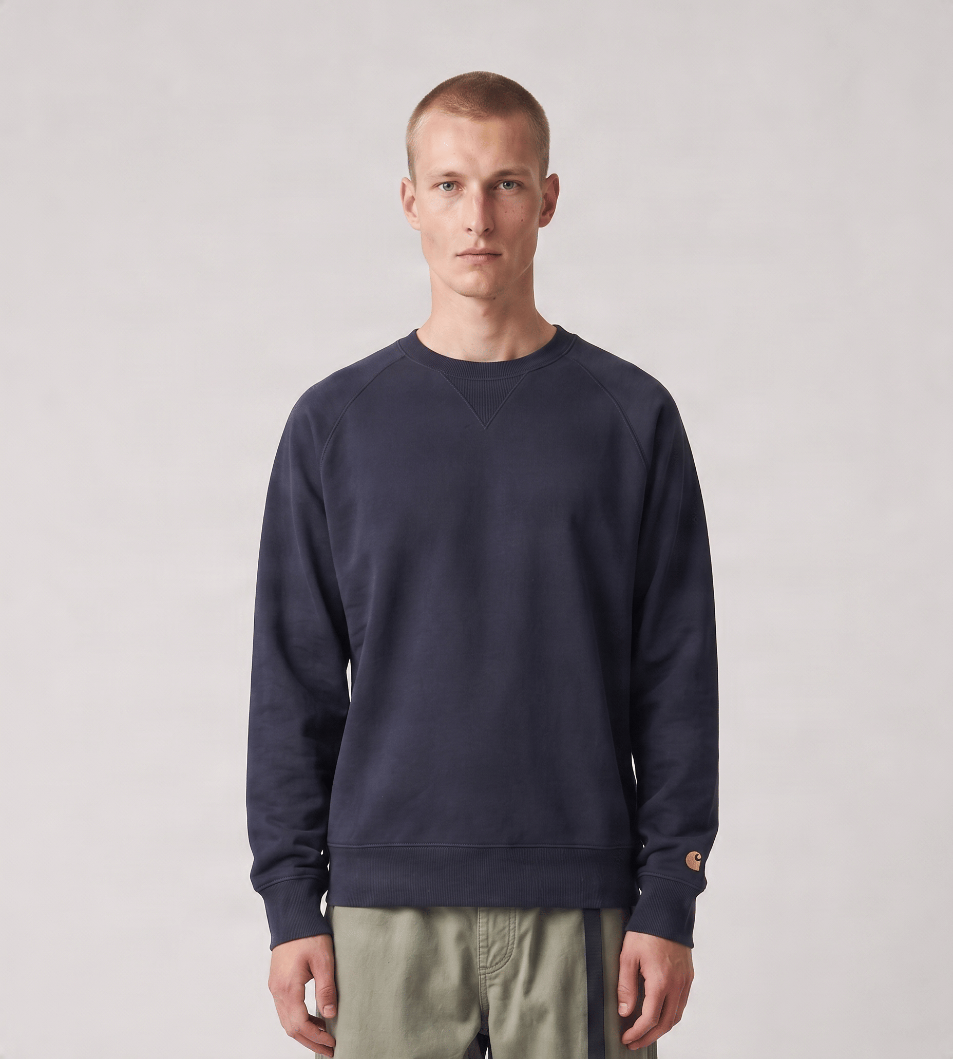 Carhartt WIP Chase Sweater Dark Navy Gold