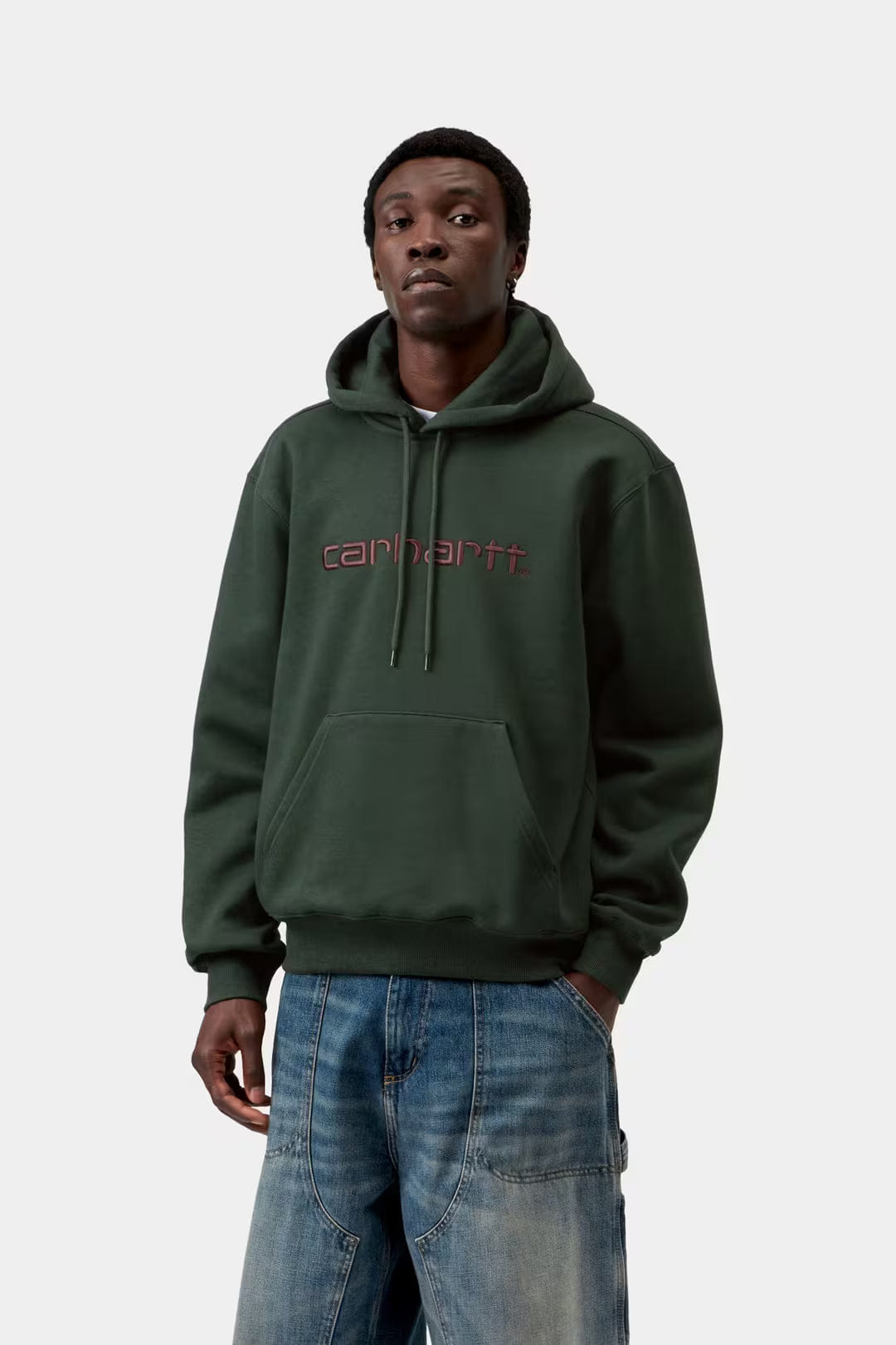 Carhartt WIP Hooded Carhartt Sweat - Dark Scarab / Palisander