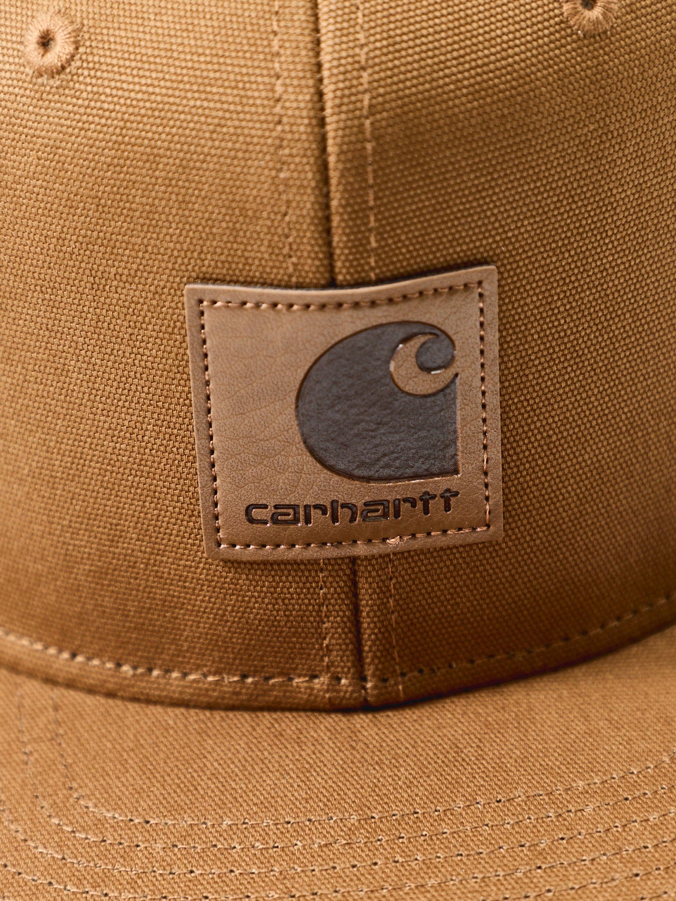 Carhartt WIP Logo Canvas Cap Hamilton Brown