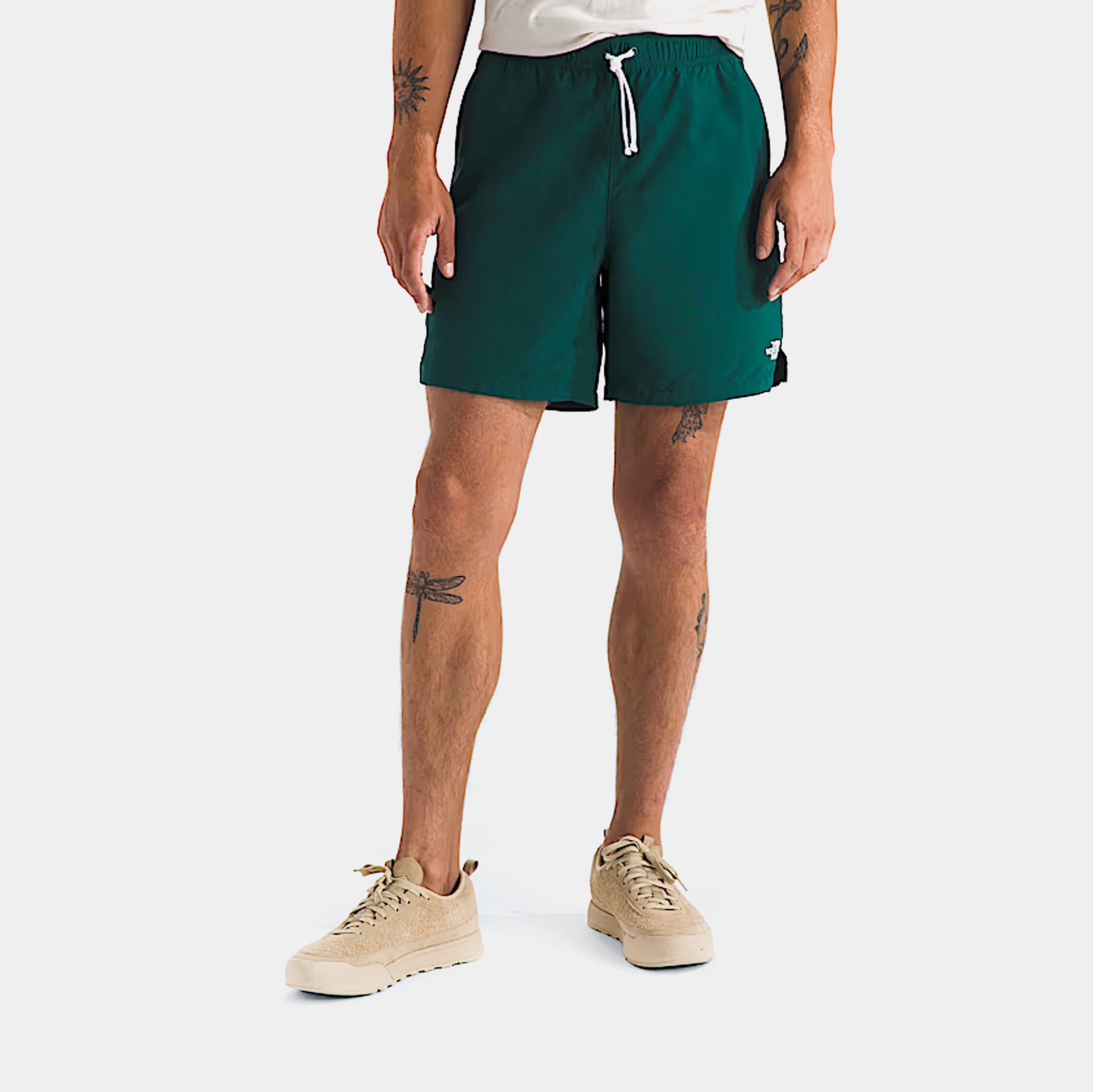 THE NORTH FACE Action 2.0 Mens Shorts (Green/White)