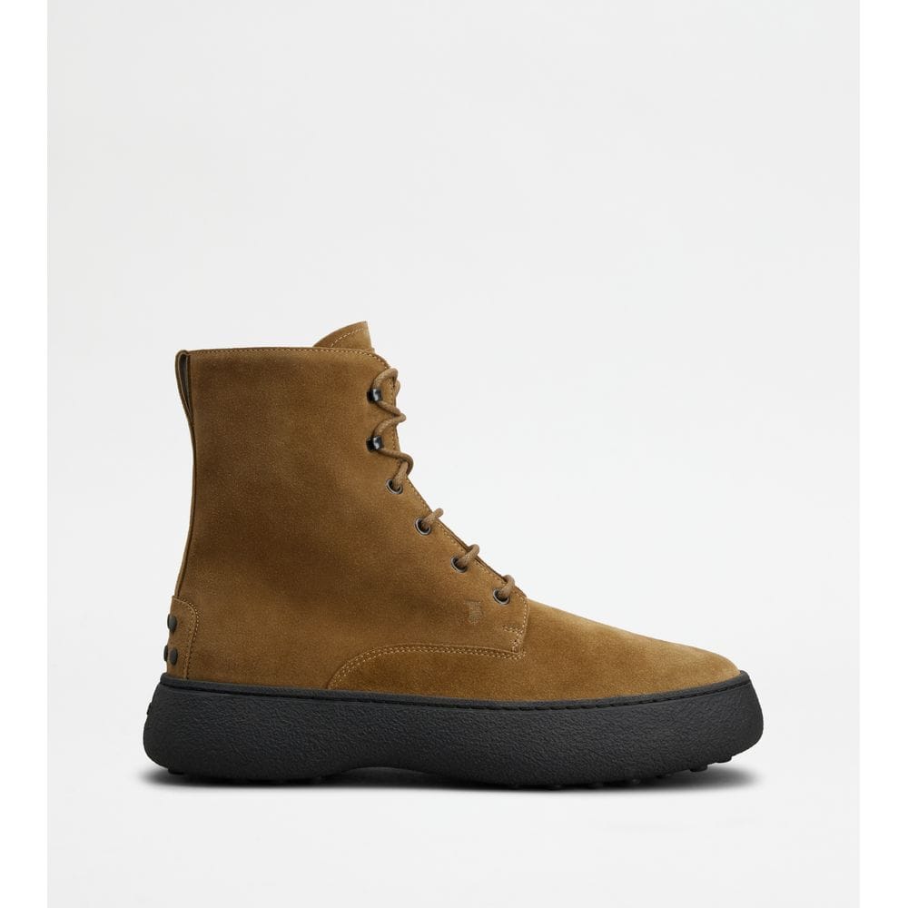 Tod's Tods W. G. Heritage Lace - Up Ankle Boots In Suede Brown Mens