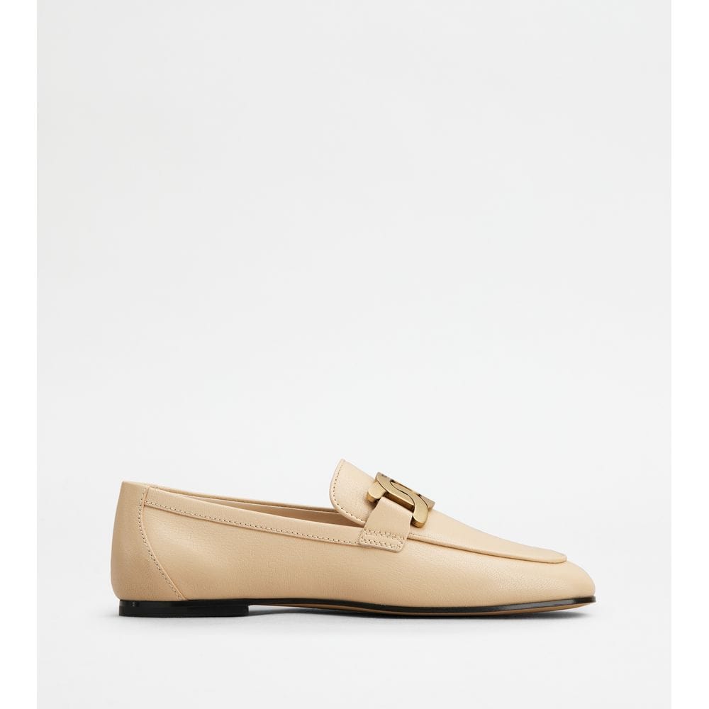 Tod's Tods Kate Loafers In Leather Beige Womens