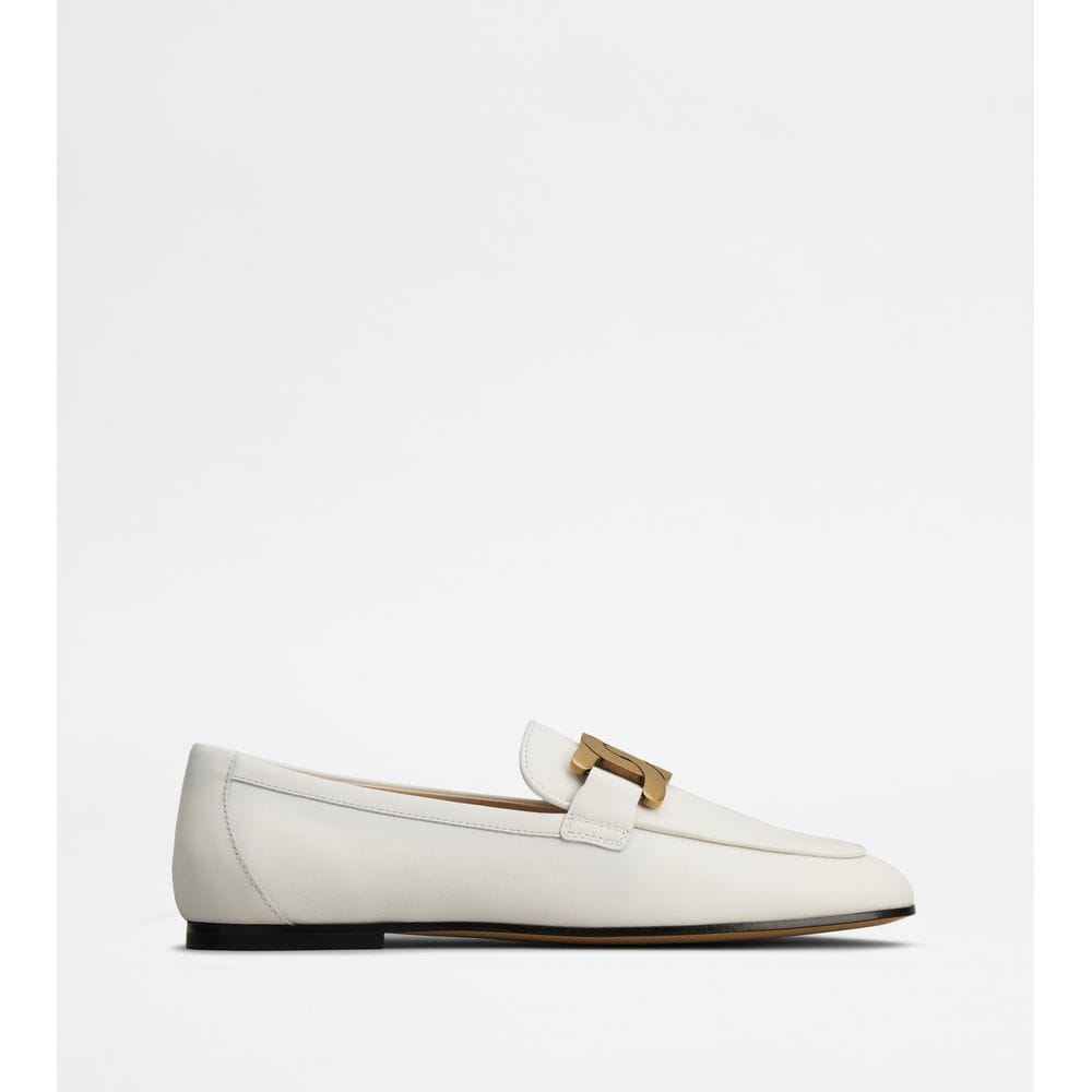 Tod's Tods Kate Loafers In Leather White Womens