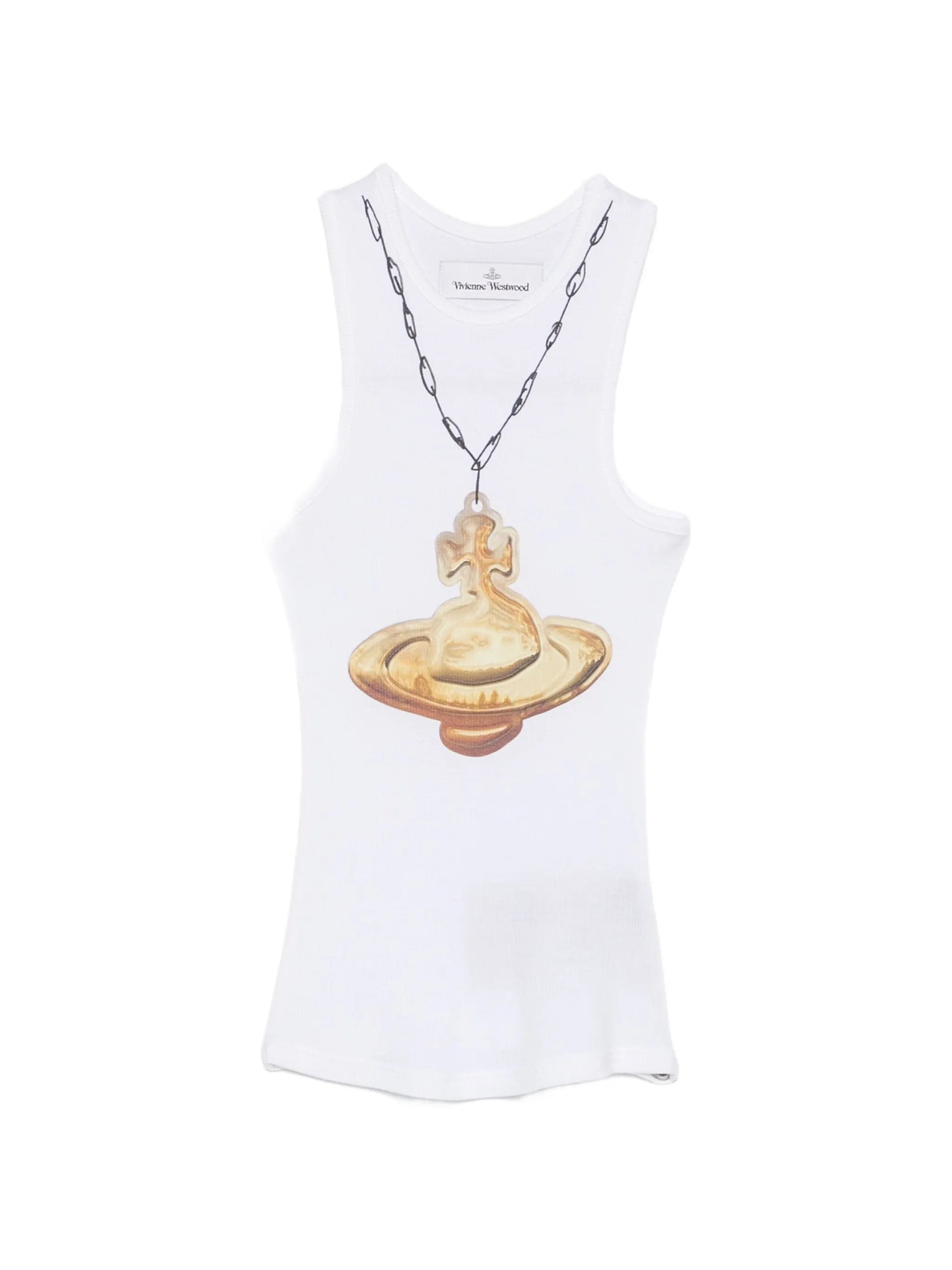 Vivienne Westwood Orb - print ribbed vest