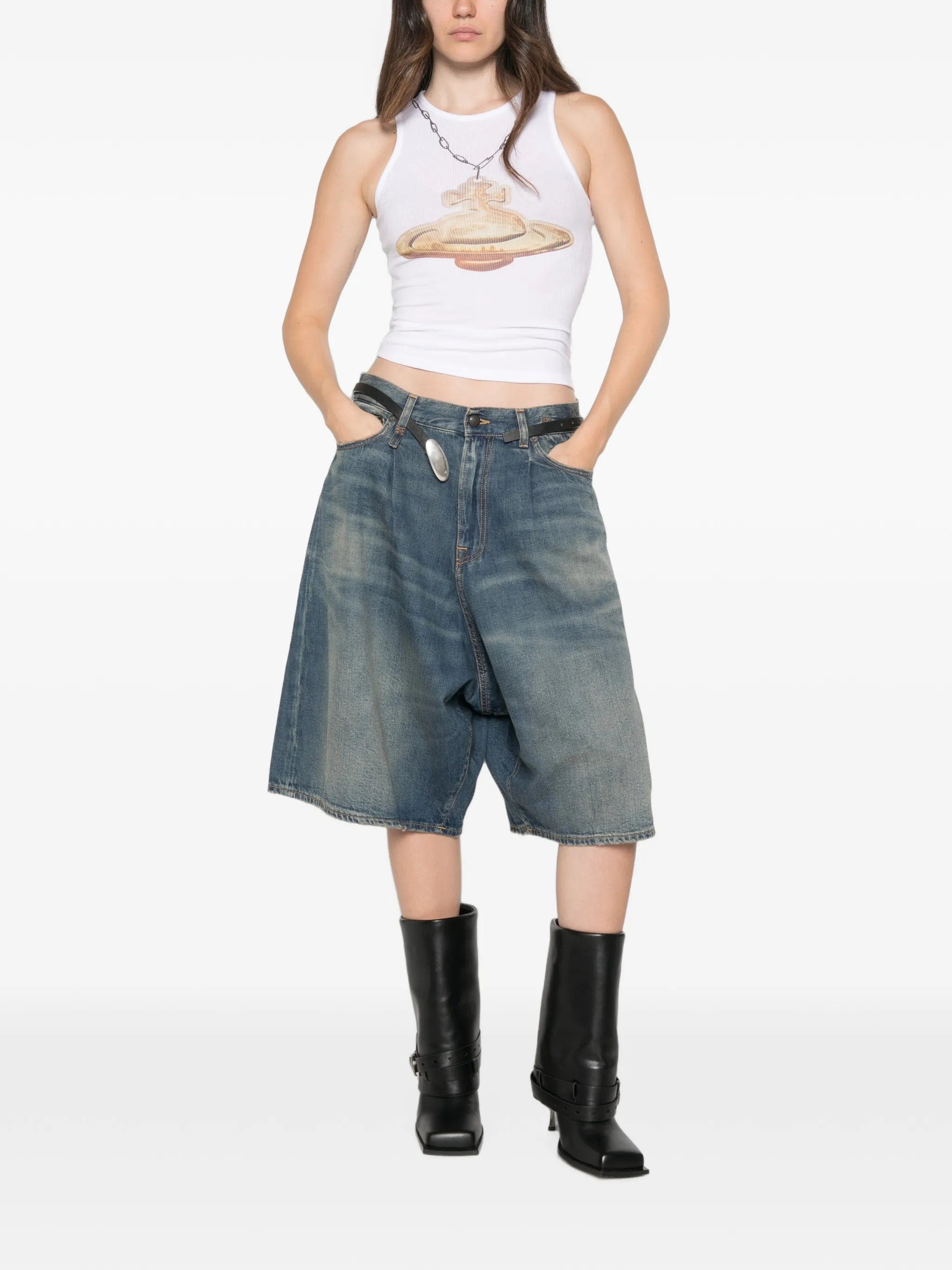 Vivienne Westwood Orb - print ribbed vest